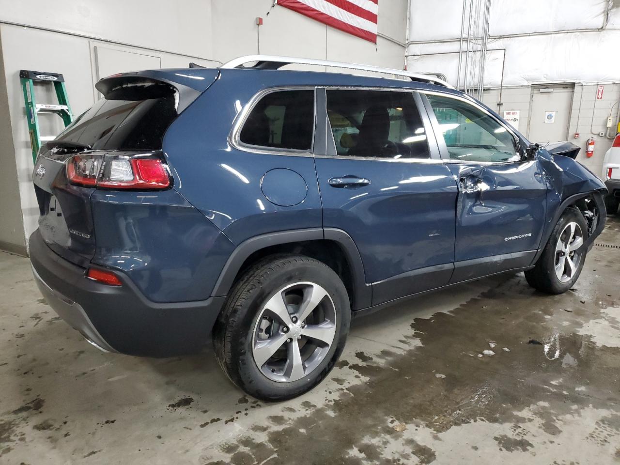 2021 Jeep Grand Cherokee VIN 1C4PJMDXXMD103435 Copart auction photo, front end / side damage thumbnail 3
