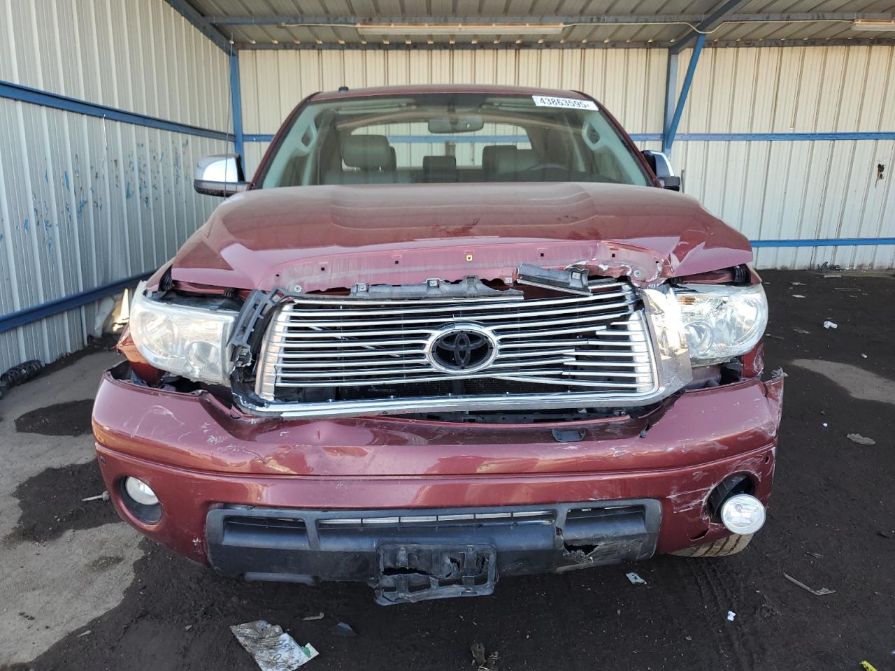 2010 Toyota Tundra VIN 5TFHW5F18AX120670 Copart auction photo, front end damage thumbnail 5