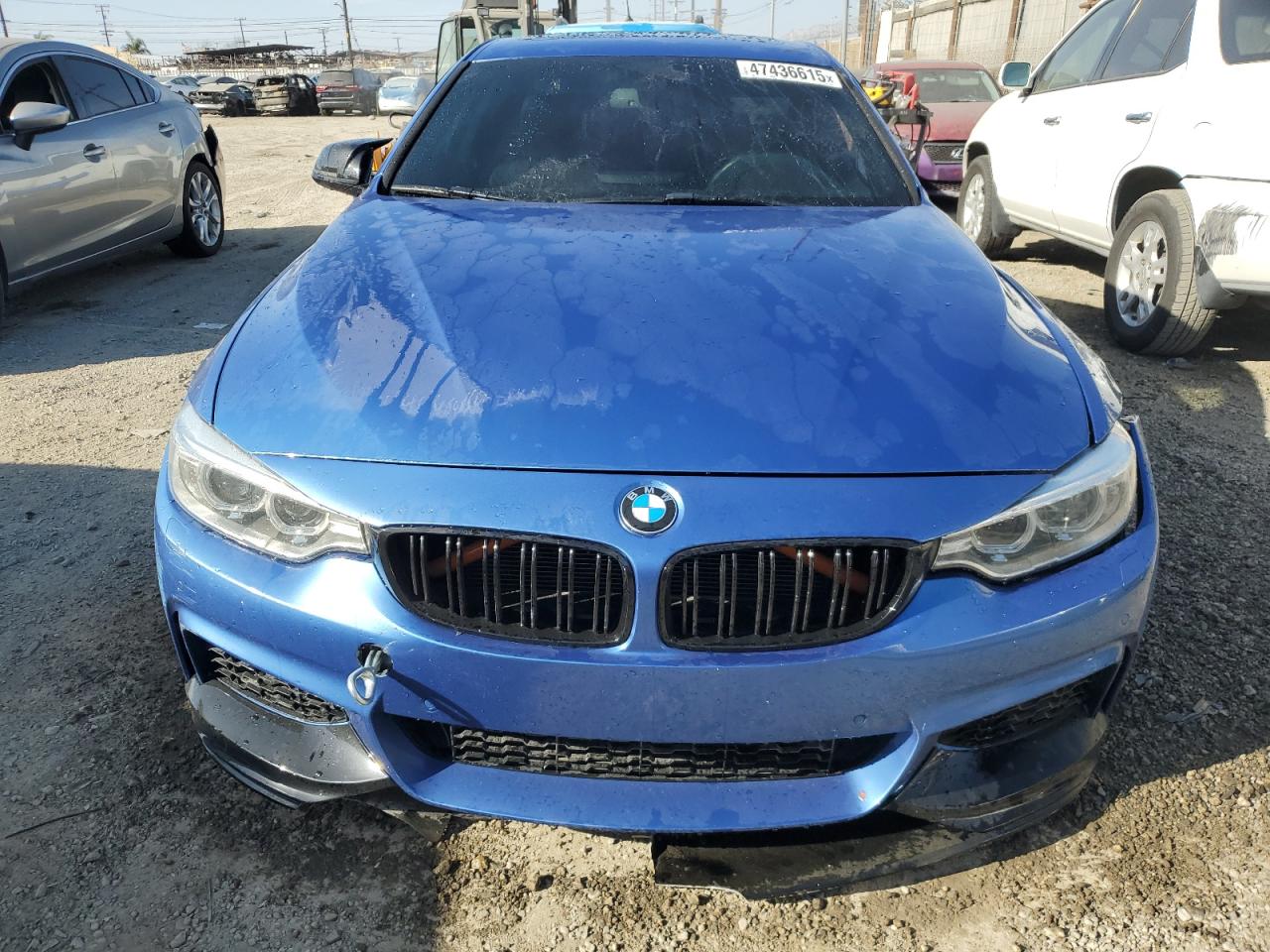 2014 BMW 4er VIN WBA3N7C56EF718698 Copart auction photo, side / front end damage thumbnail 5