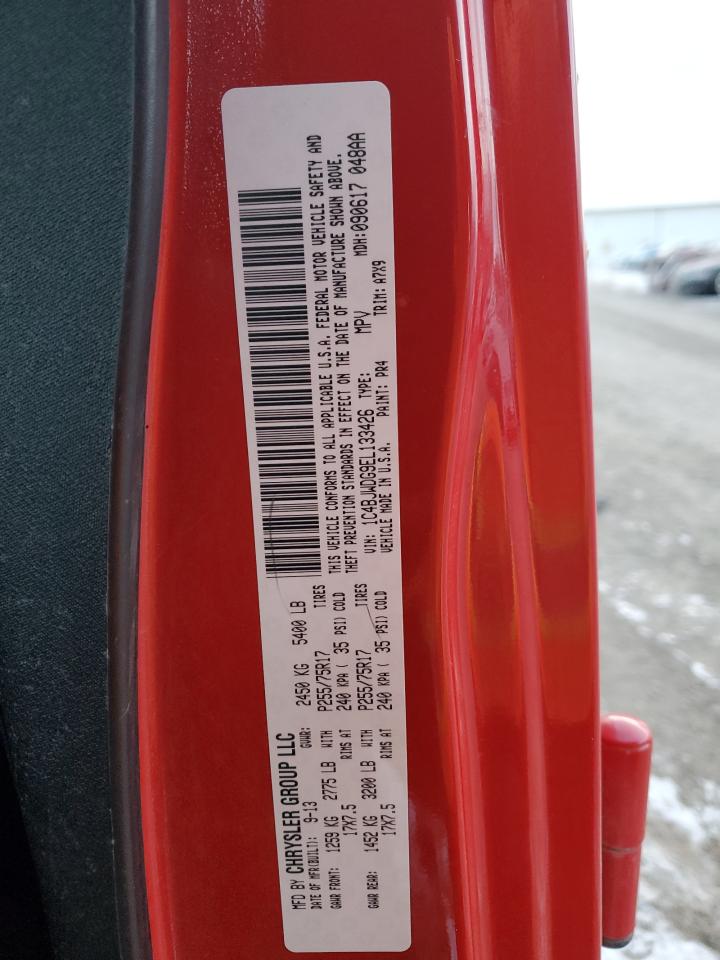2014 Jeep Wrangler VIN 1C4BJWDG9EL133426 Copart auction photo, front end / rear end damage thumbnail 15