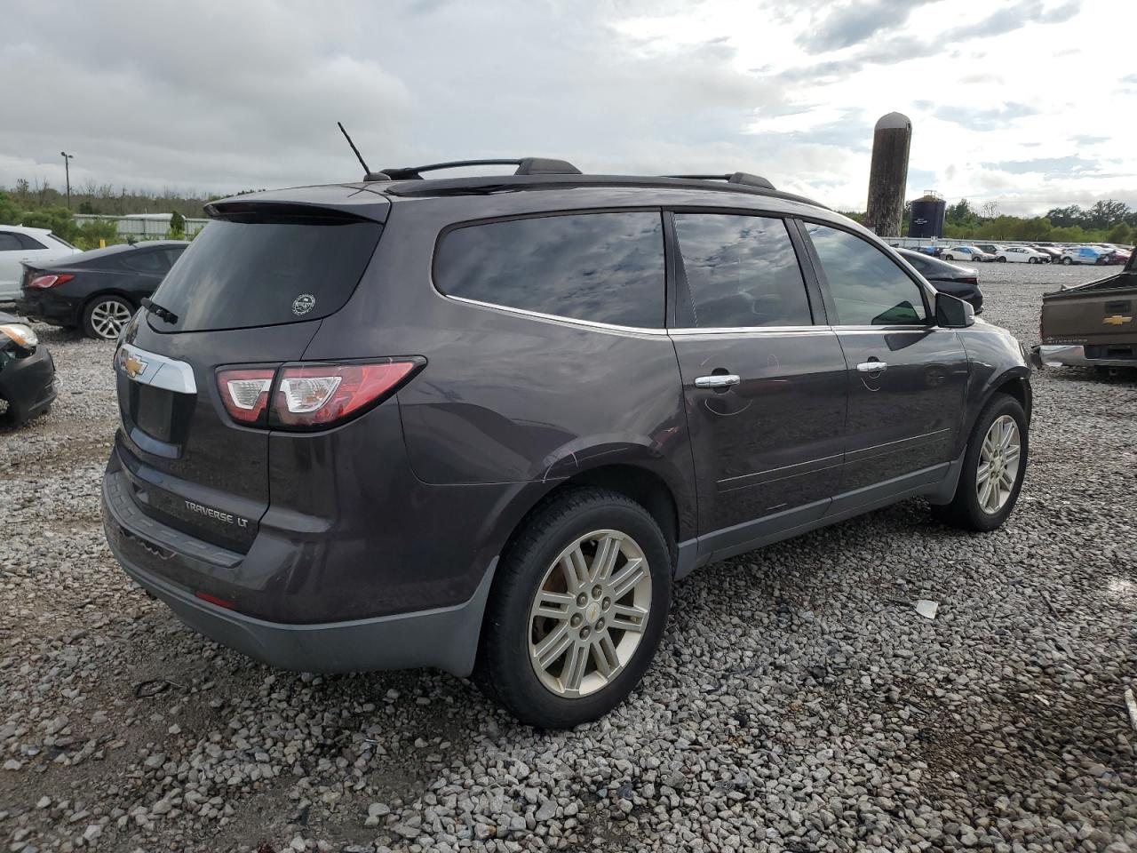 2013 Chevrolet Traverse VIN 1GNKRGKD7DJ104127 Copart auction photo, all over damage thumbnail 3