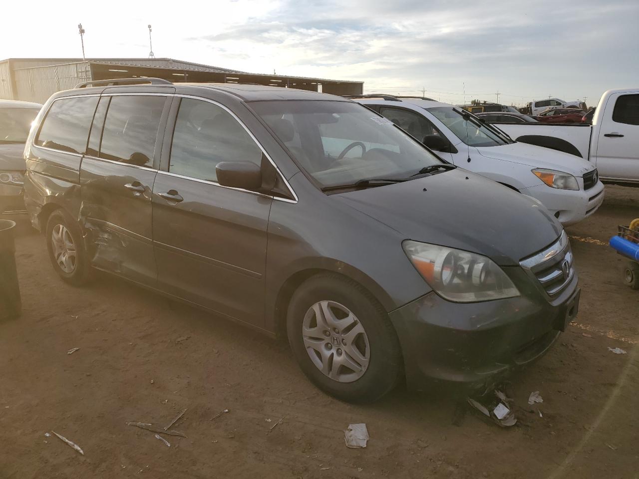 2007 Honda Odyssey VIN 5FNRL38797B123342 Copart auction photo, side damage thumbnail 4