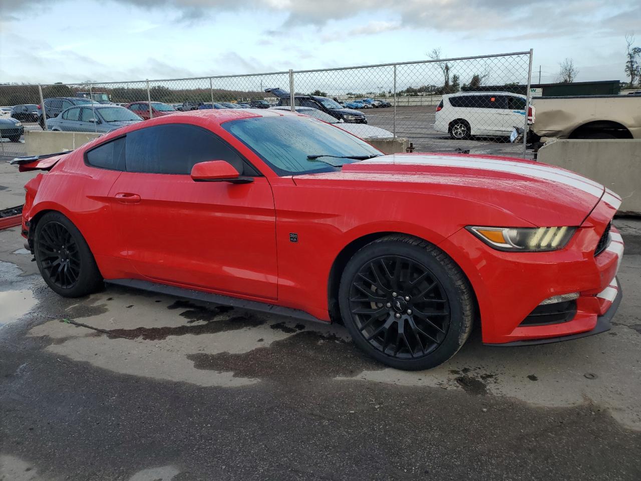 2017 Ford Mustang VIN 1FA6P8AM0H5339285 Copart auction photo, rear end / side damage thumbnail 4