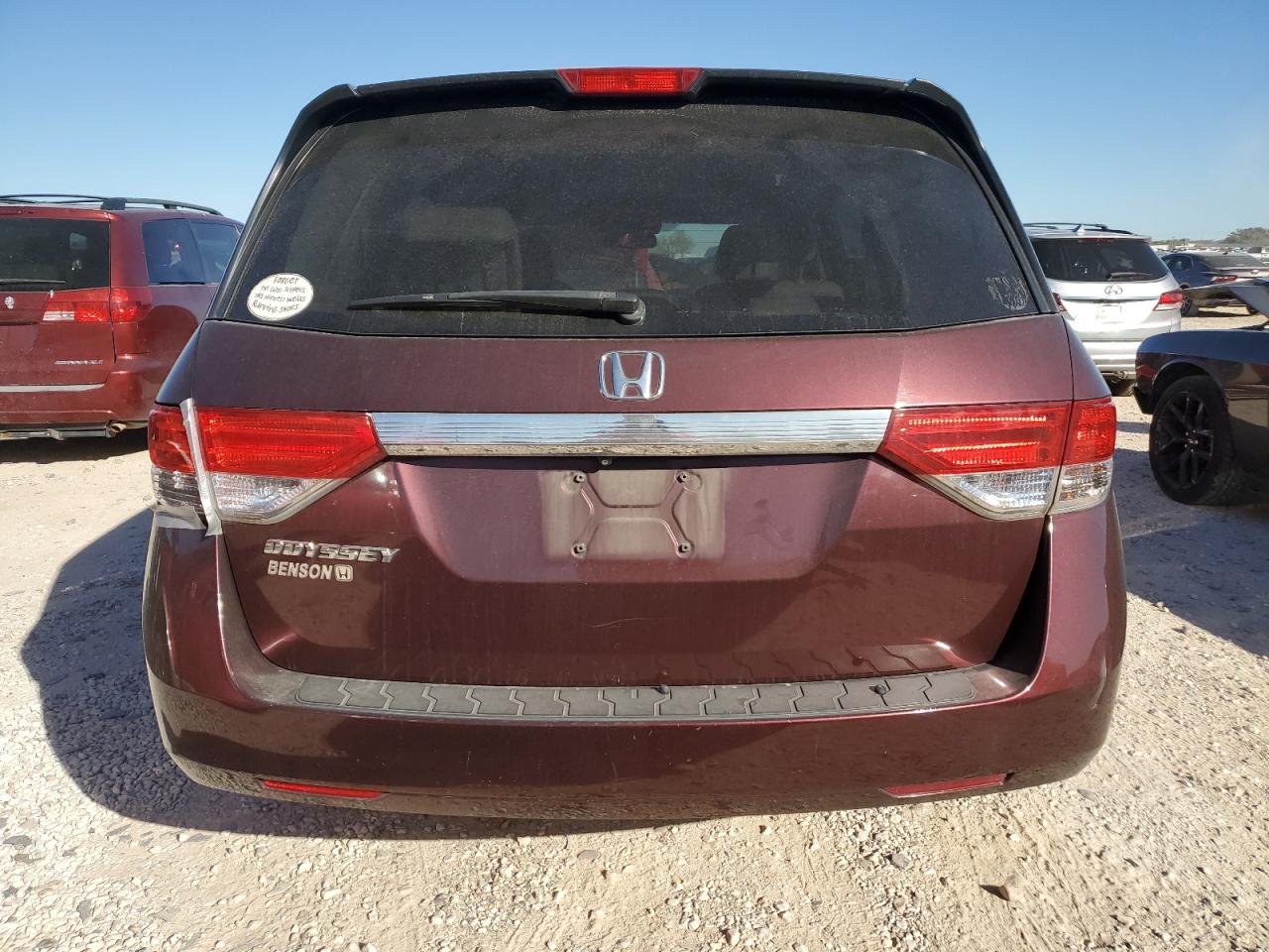2015 Honda Odyssey VIN 5FNRL5H65FB011283 Copart auction photo, all over damage thumbnail 6