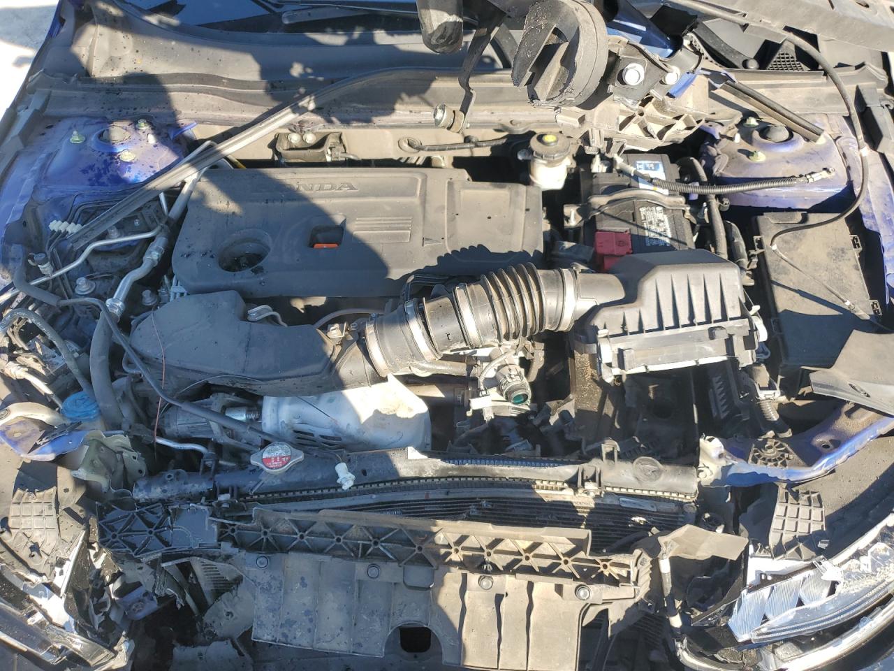 2021 Honda Accord VIN 1HGCV2F3XMA027607 Copart auction photo, front end / side damage thumbnail 11