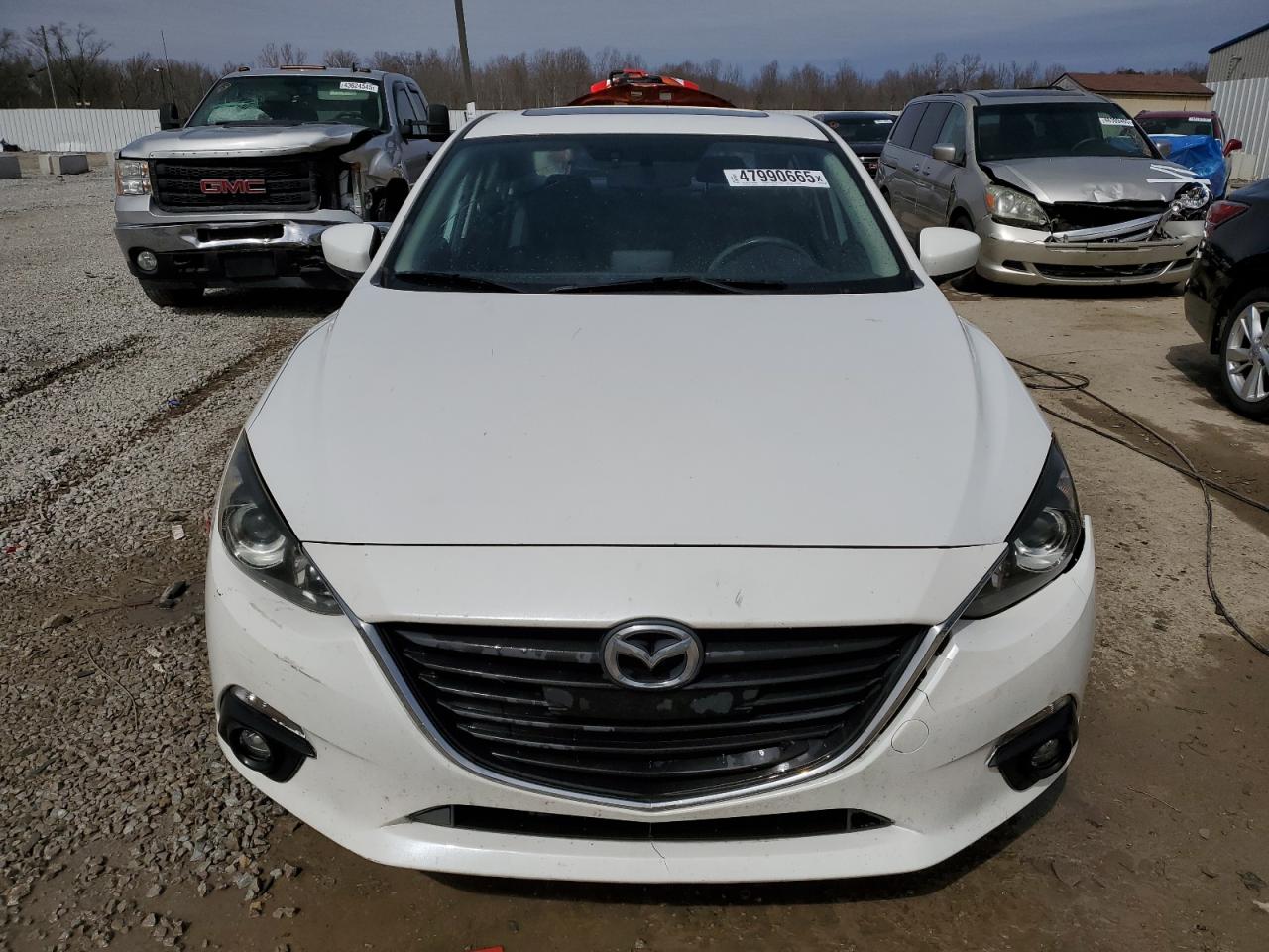 2016 Mazda 3 VIN JM1BM1W76G1303098 Copart auction photo, side / front end damage thumbnail 5