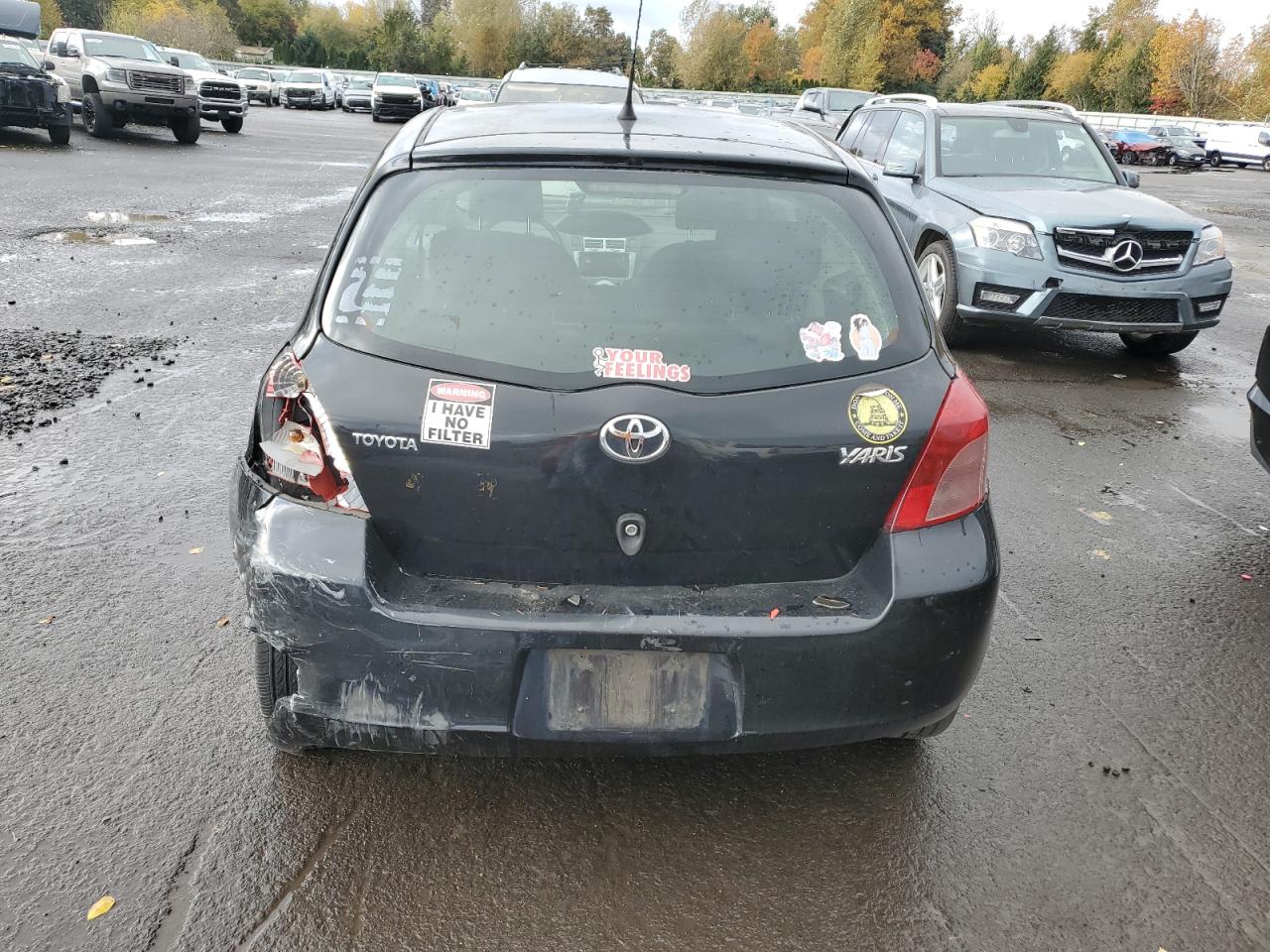 2008 Toyota Yaris VIN JTDJT923285199302 Copart auction photo, rear end / front end damage thumbnail 6