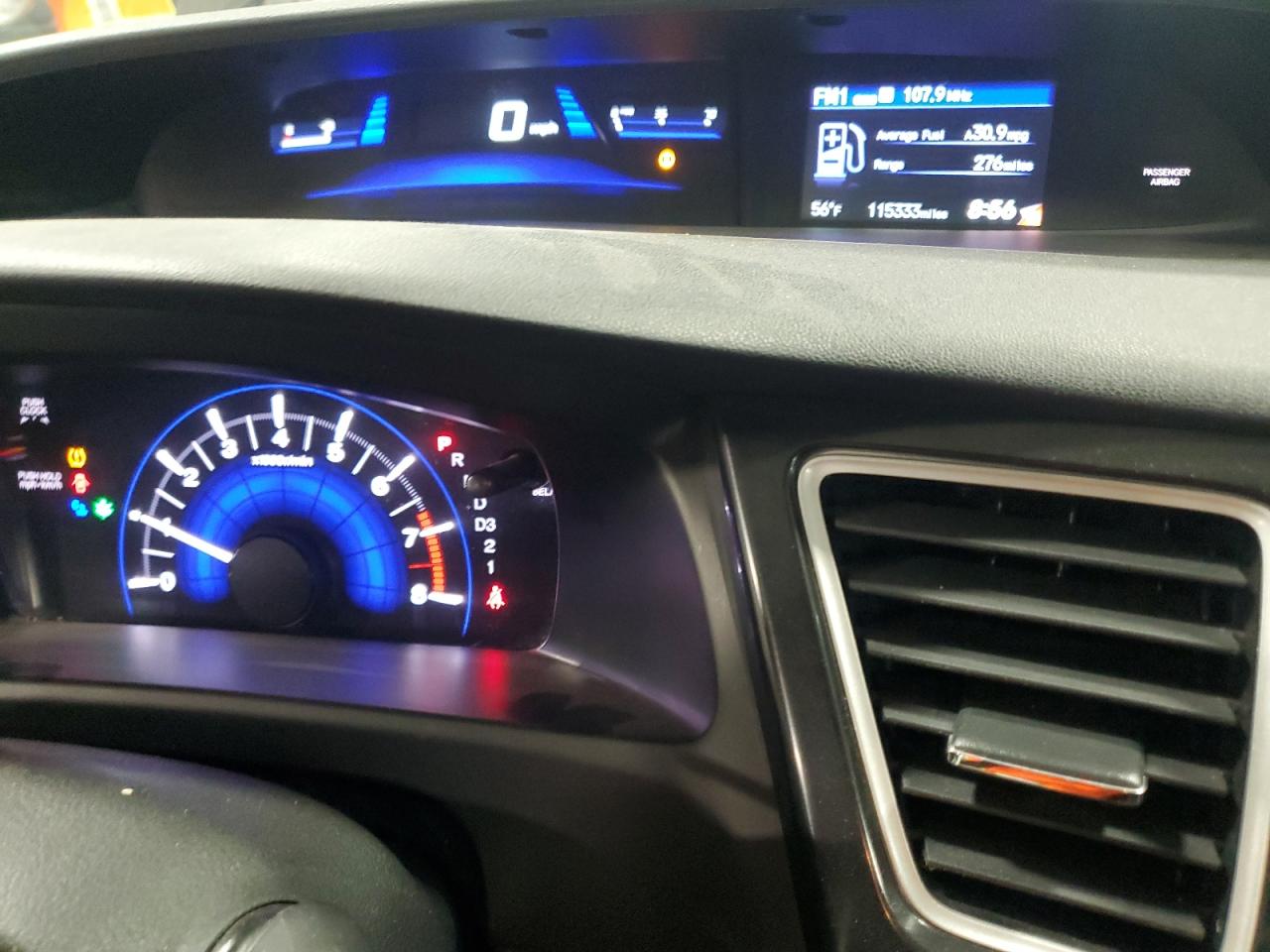 2013 Honda Civic VIN 19XFB2F59DE048175 Copart auction photo, front end / rear end damage thumbnail 9