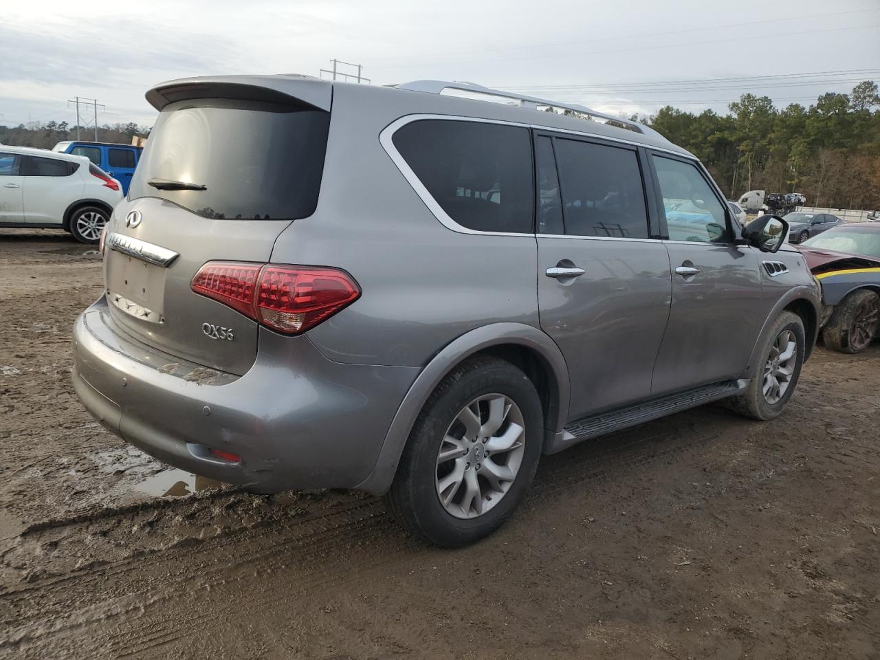 2013 Infiniti QX56 VIN JN8AZ2NF1D9550722 Copart auction photo, front end damage thumbnail 3