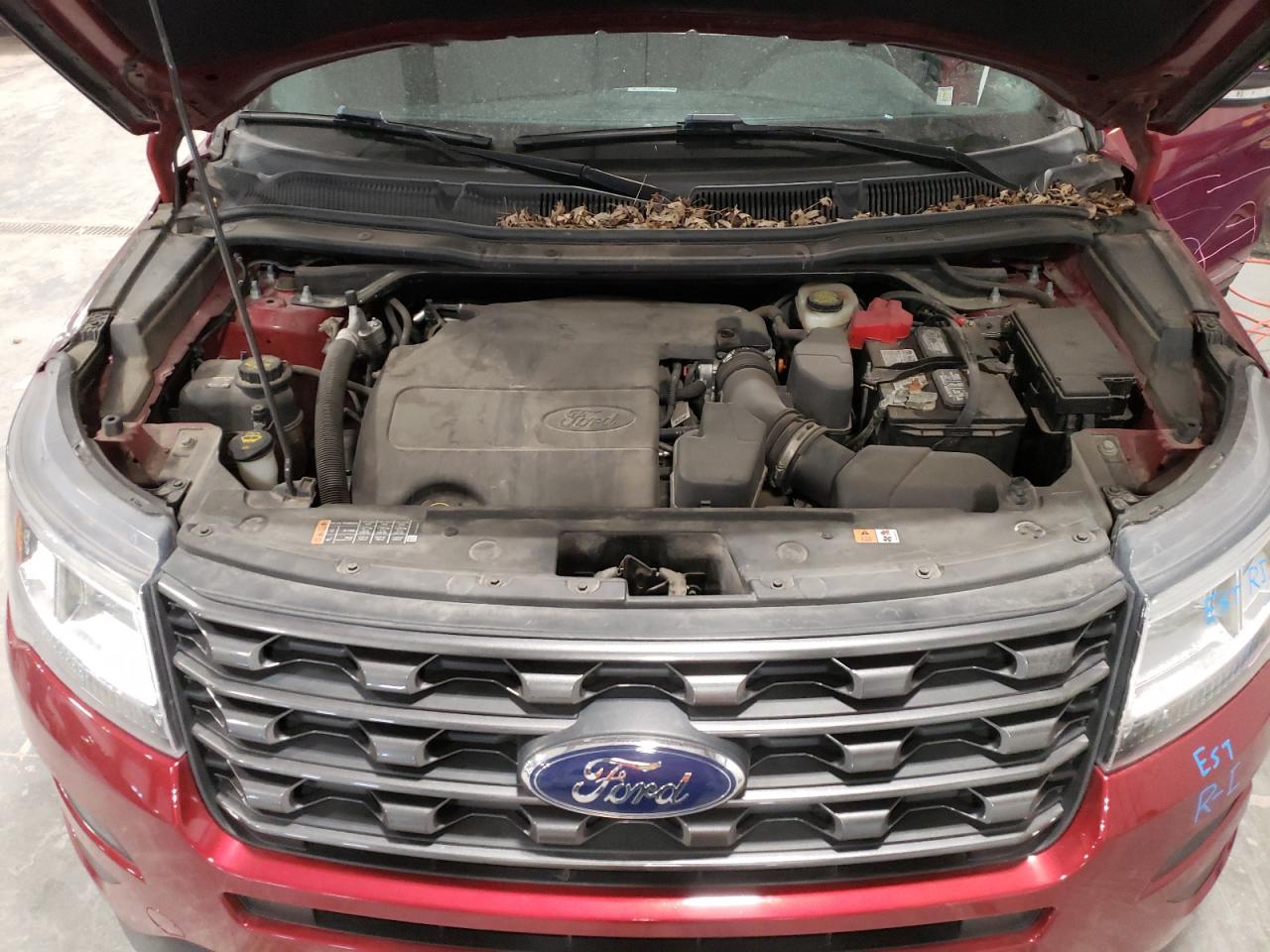 2017 Ford Explorer VIN 1FM5K8D81HGD54185 Copart auction photo, front end / hail damage thumbnail 12