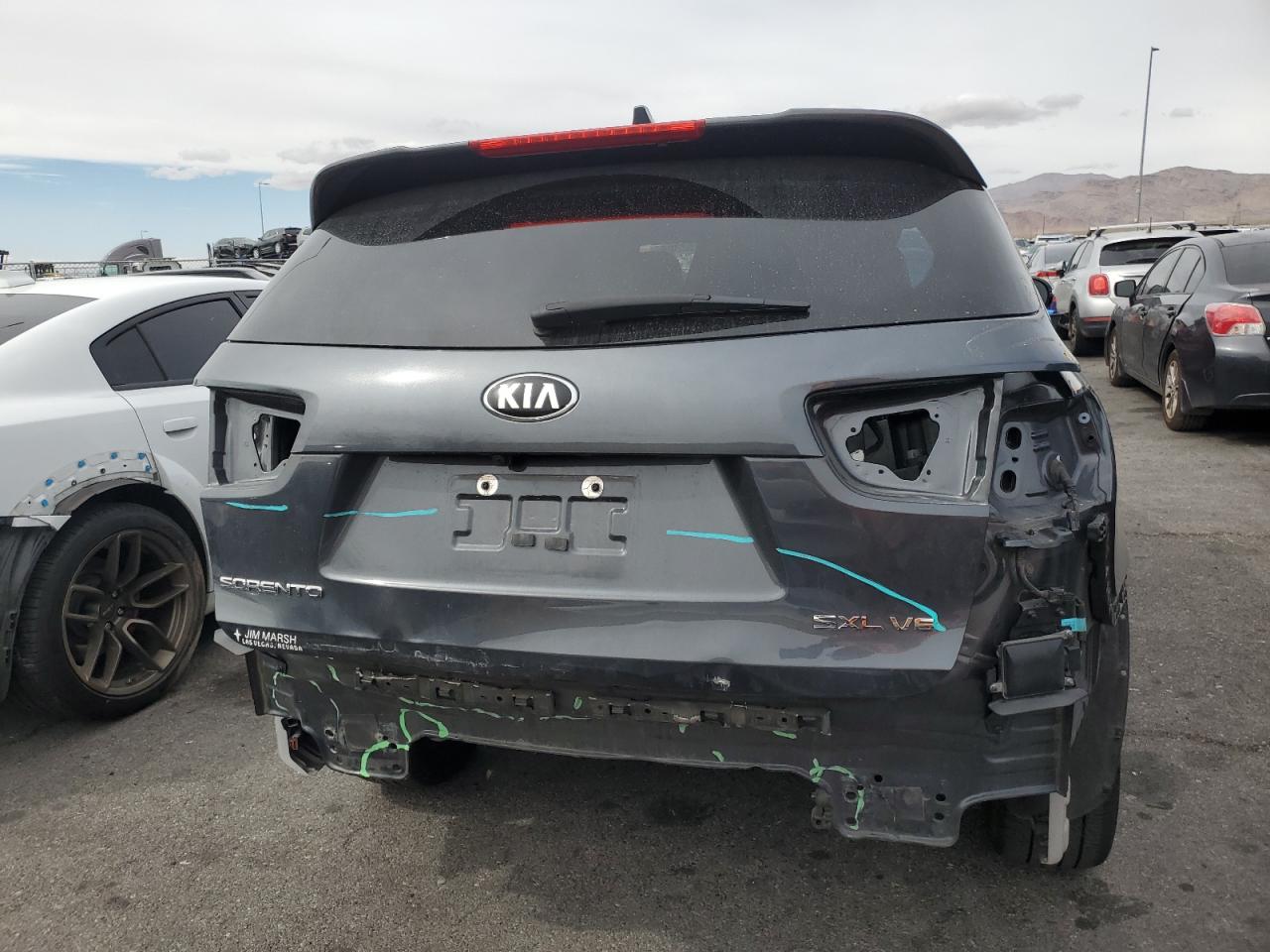2019 KIA Sorento VIN 5XYPKDA56KG610007 Copart auction photo, front end / rear end damage thumbnail 6