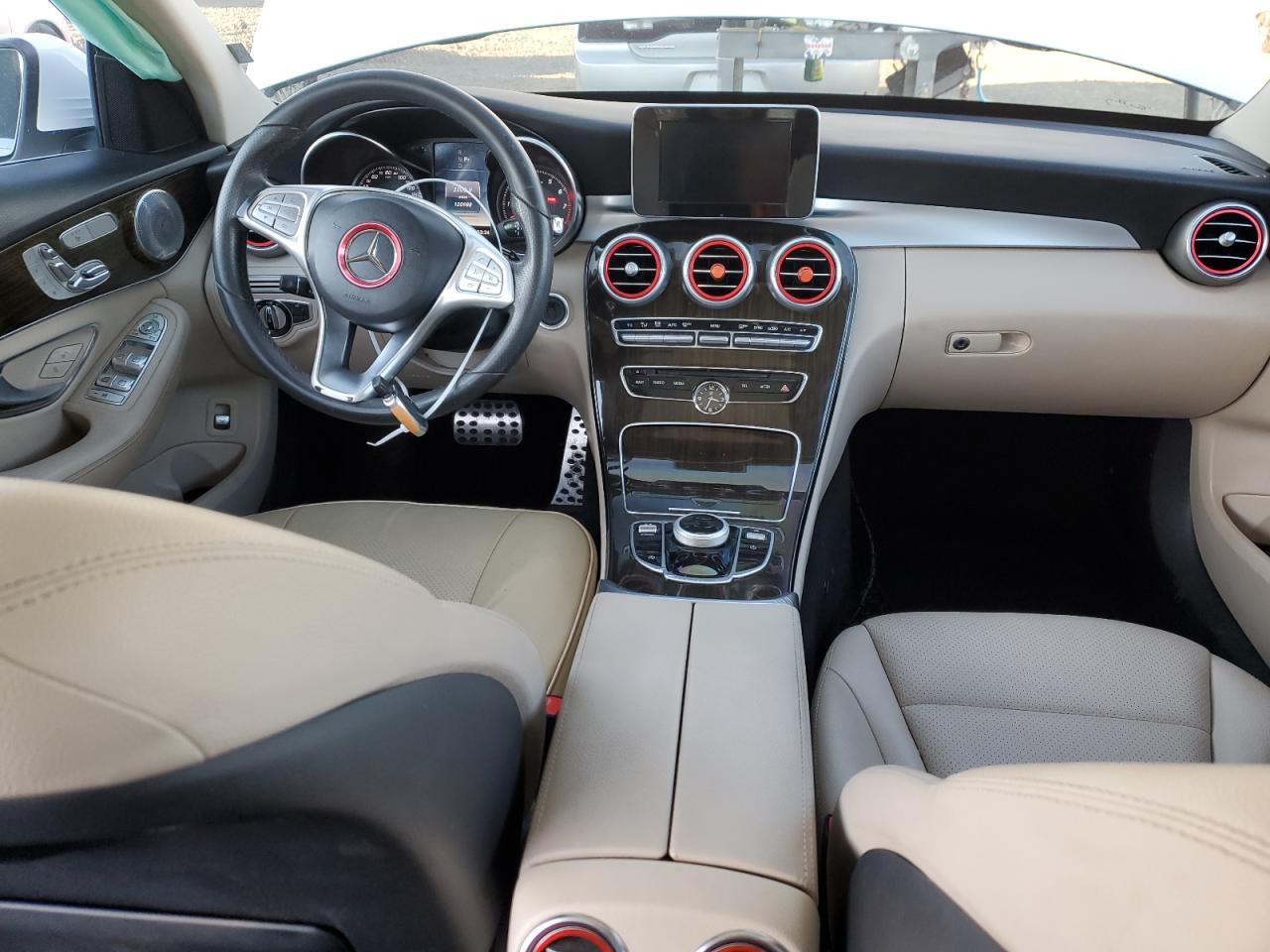 2017 Mercedes-Benz C-klasse VIN WDDWF4KB4HR245864 Copart auction photo, side / front end damage thumbnail 8