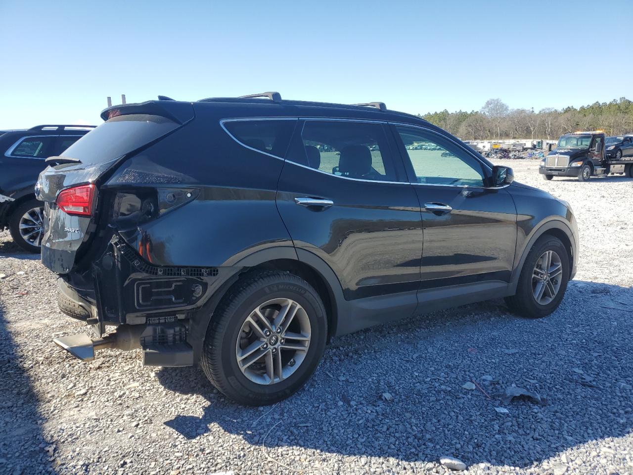2017 Hyundai Santa Fe VIN 5XYZU3LB4HG429724 Copart auction photo, rear end damage thumbnail 3