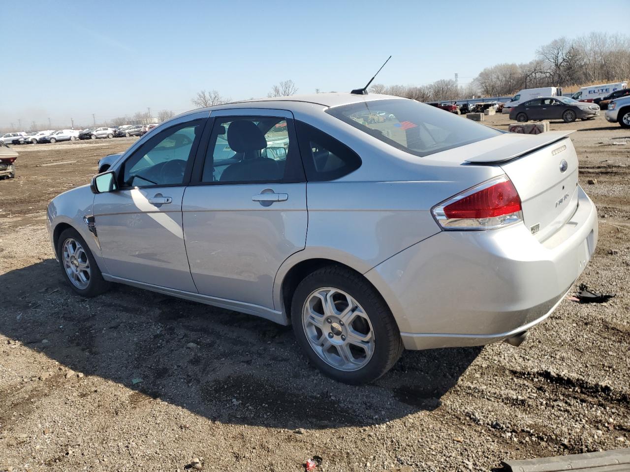 2008 Ford Focus VIN 1FAHP35NX8W179702 Copart auction photo, side / rear end damage thumbnail 2