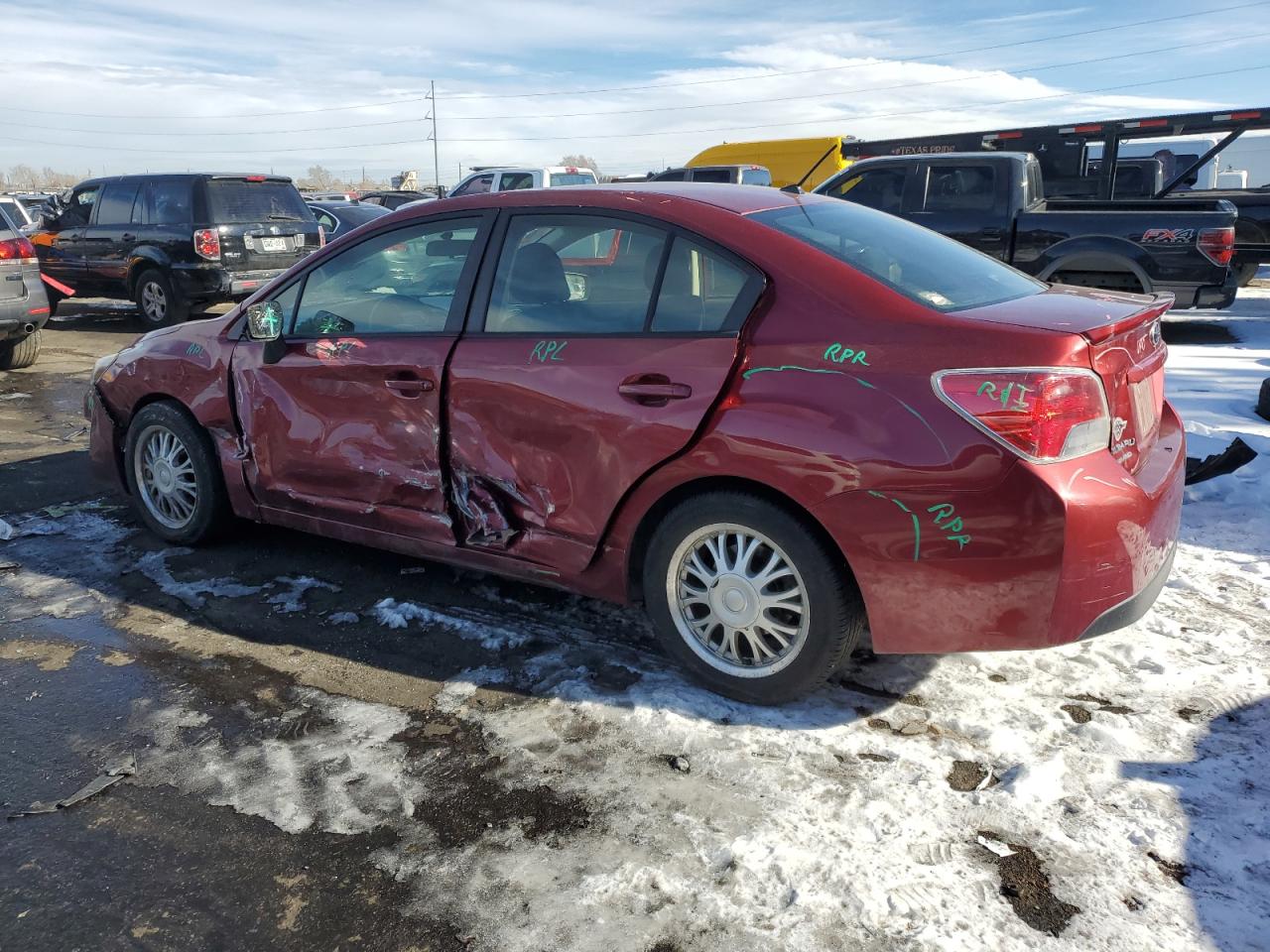 2015 Subaru Impreza VIN JF1GJAA60FH015778 Copart auction photo, side / front end damage thumbnail 2