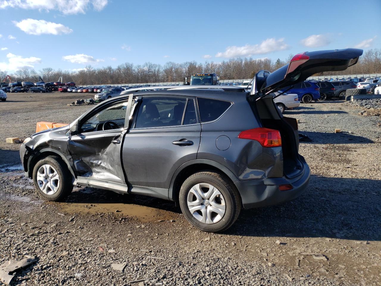 2014 Toyota RAV 4 VIN JTMBFREV1ED076889 Copart auction photo, side / front end damage thumbnail 2