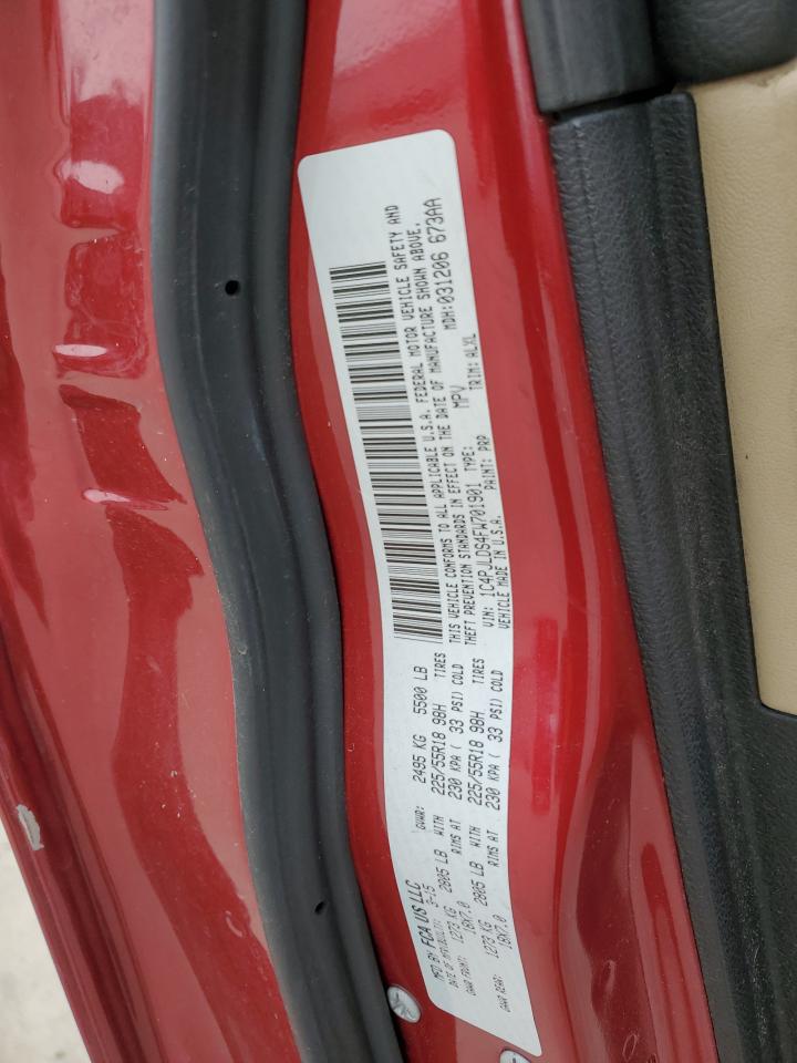 2015 Jeep Grand Cherokee VIN 1C4PJLDS4FW701901 Copart auction photo, front end damage thumbnail 13