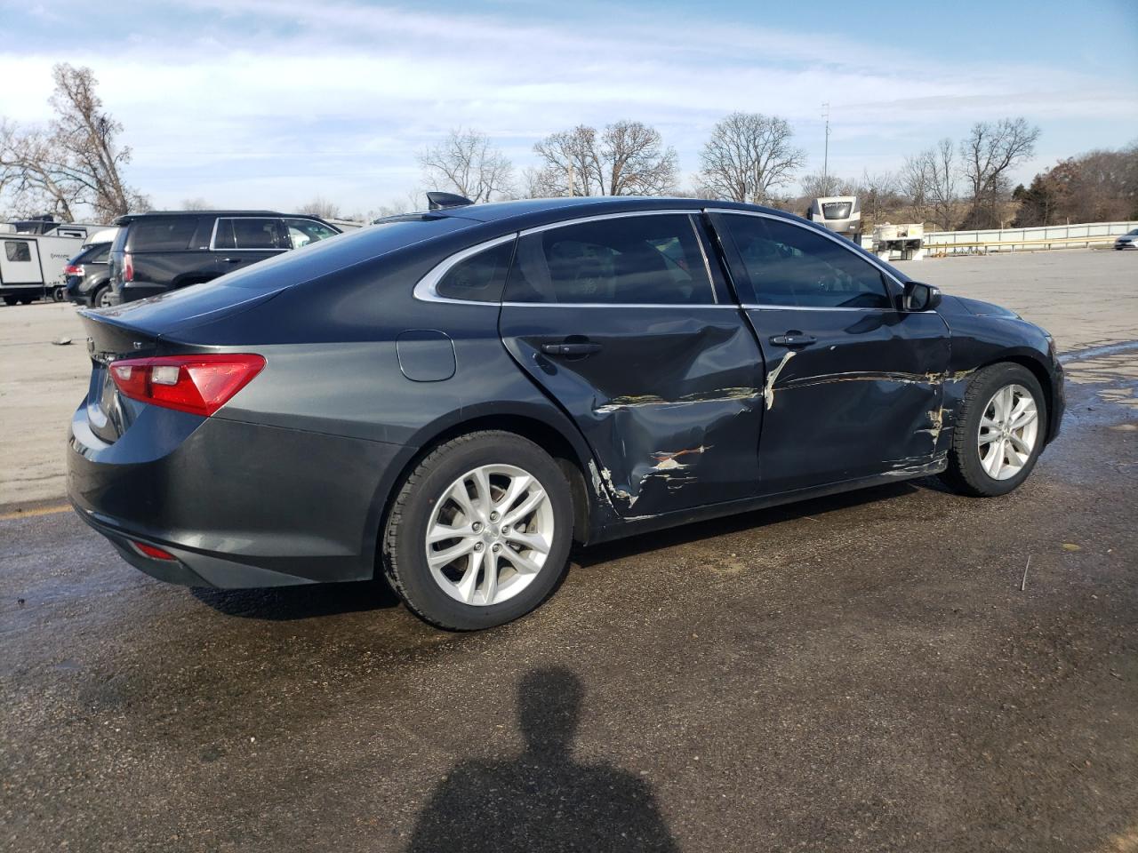 2016 Chevrolet Malibu VIN 1G1ZE5STXGF312369 Copart auction photo, side / hail damage thumbnail 3