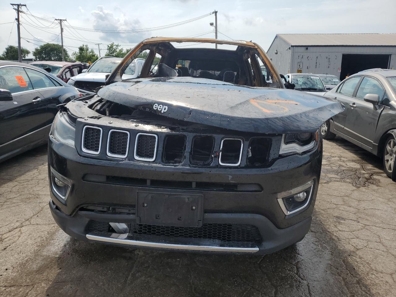 2018 Jeep Compass VIN 3C4NJDCB8JT470952 Copart auction photo, burn / missing/altered vin damage thumbnail 5