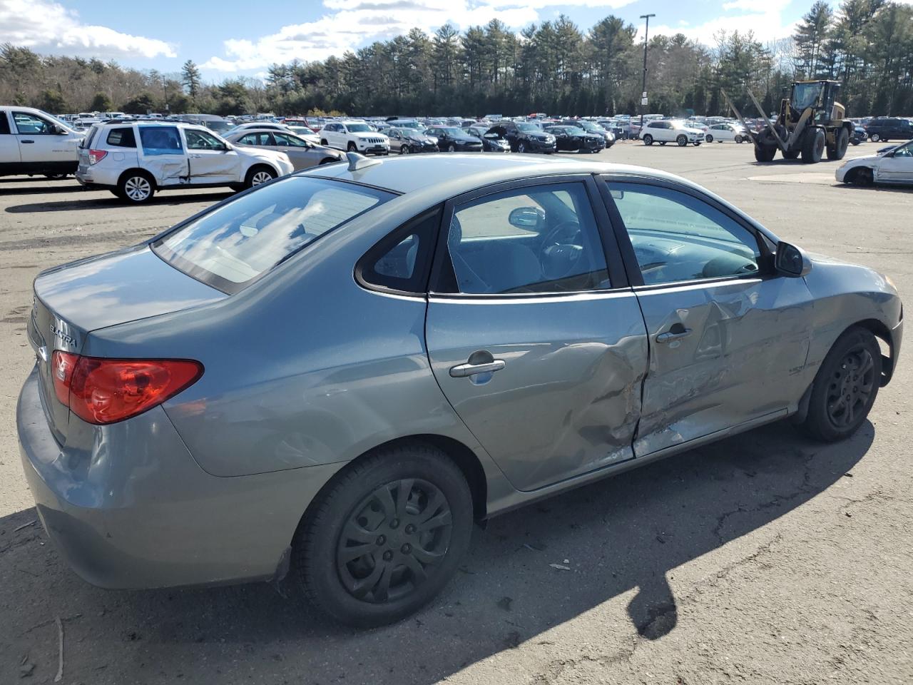 2010 Hyundai Elantra VIN KMHDU4AD4AU941357 Copart auction photo, side / front end damage thumbnail 3