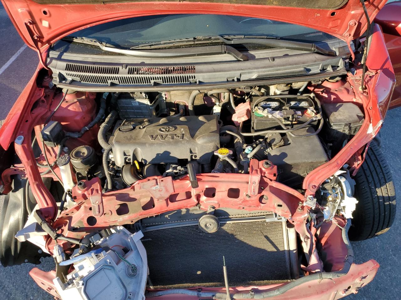 2011 Toyota Yaris VIN JTDBT4K35B4084519 Copart auction photo, front end / rear end damage thumbnail 11