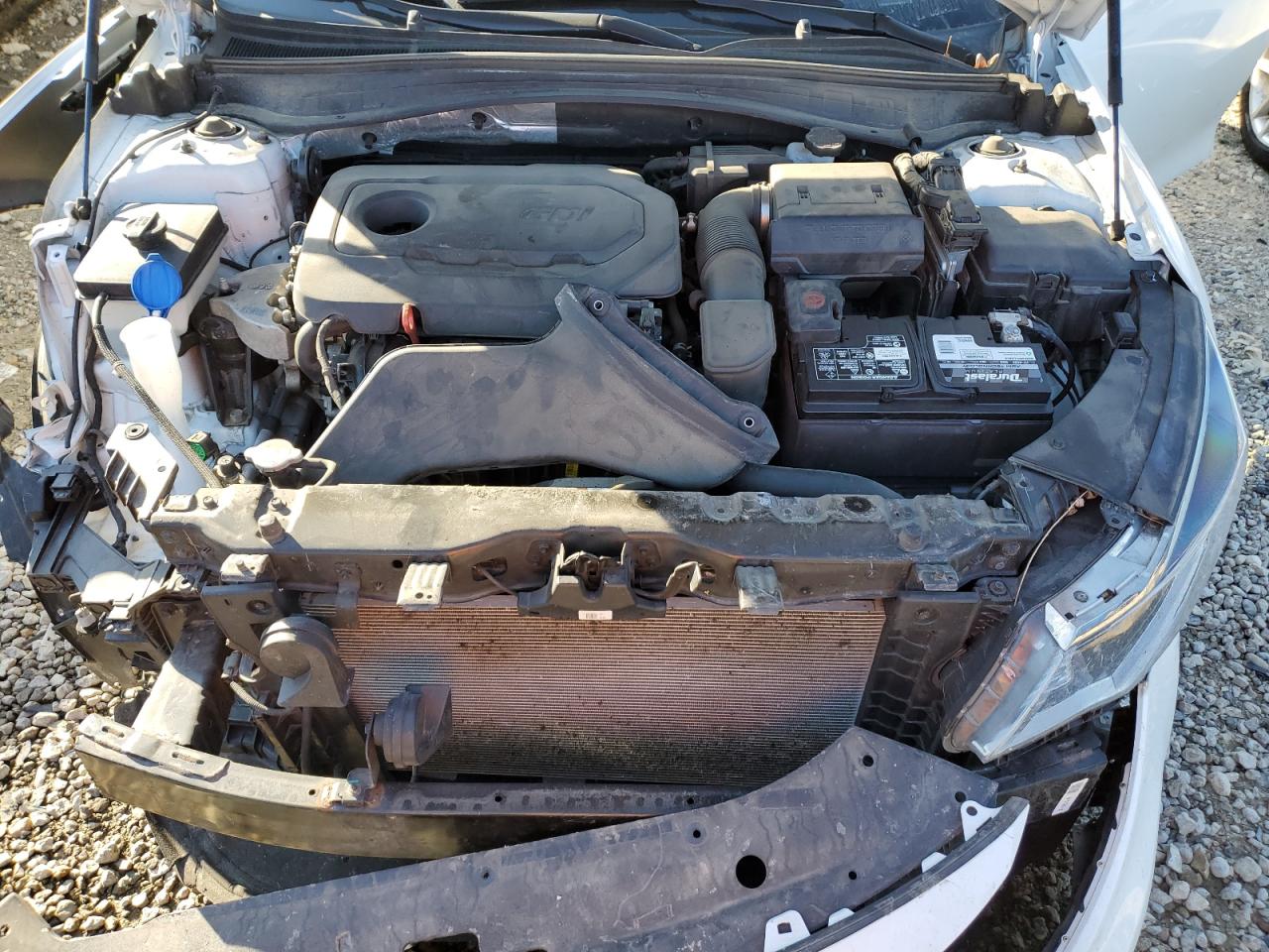 2018 KIA Optima VIN 5XXGT4L37JG256221 Copart auction photo, front end / side damage thumbnail 11