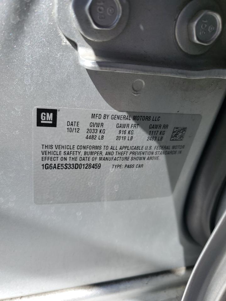 2013 Cadillac ATS VIN 1G6AE5S33D0128459 Copart auction photo, rear end damage thumbnail 12