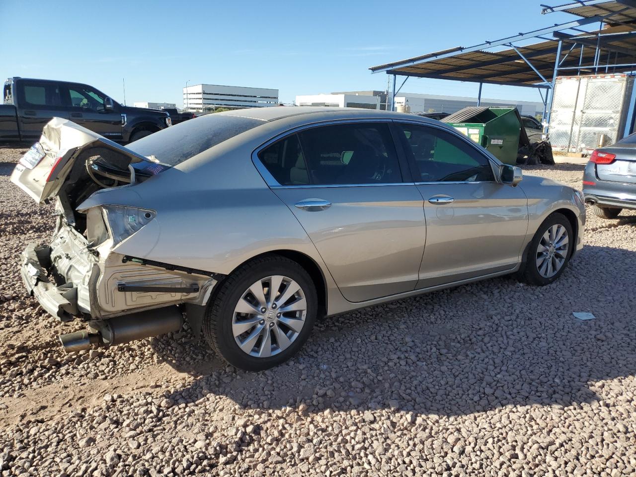2014 Honda Accord VIN 1HGCR2F75EA110435 Copart auction photo, rear end damage thumbnail 3