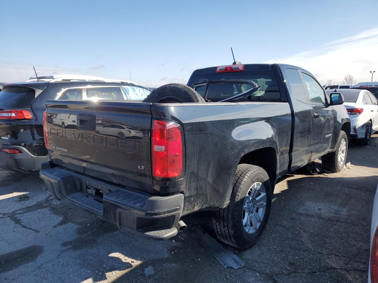 2022 Chevrolet Colorado VIN 1GCHSCEAXN1214107 Copart auction photo, side / rear end damage thumbnail 3