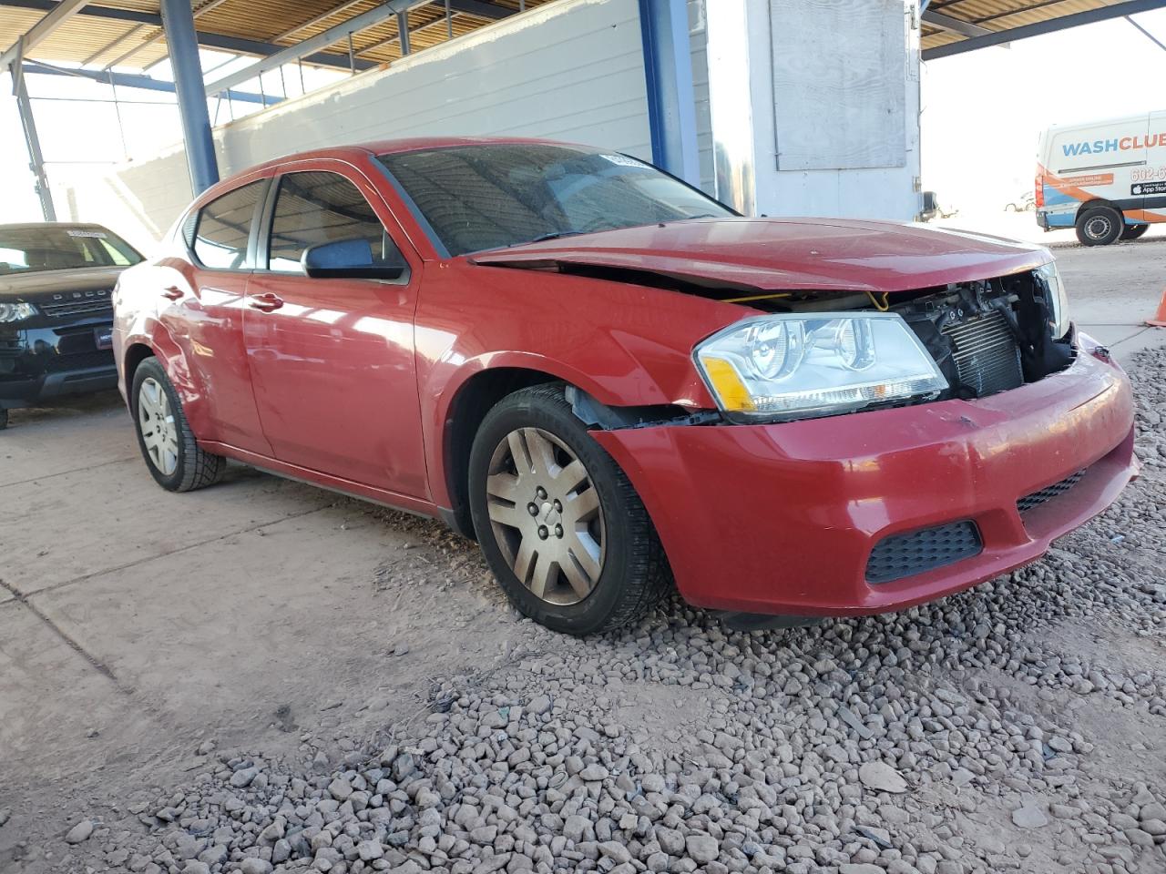 2013 Dodge Avenger VIN 1C3CDZAB5DN653717 Copart auction photo, front end / side damage thumbnail 4