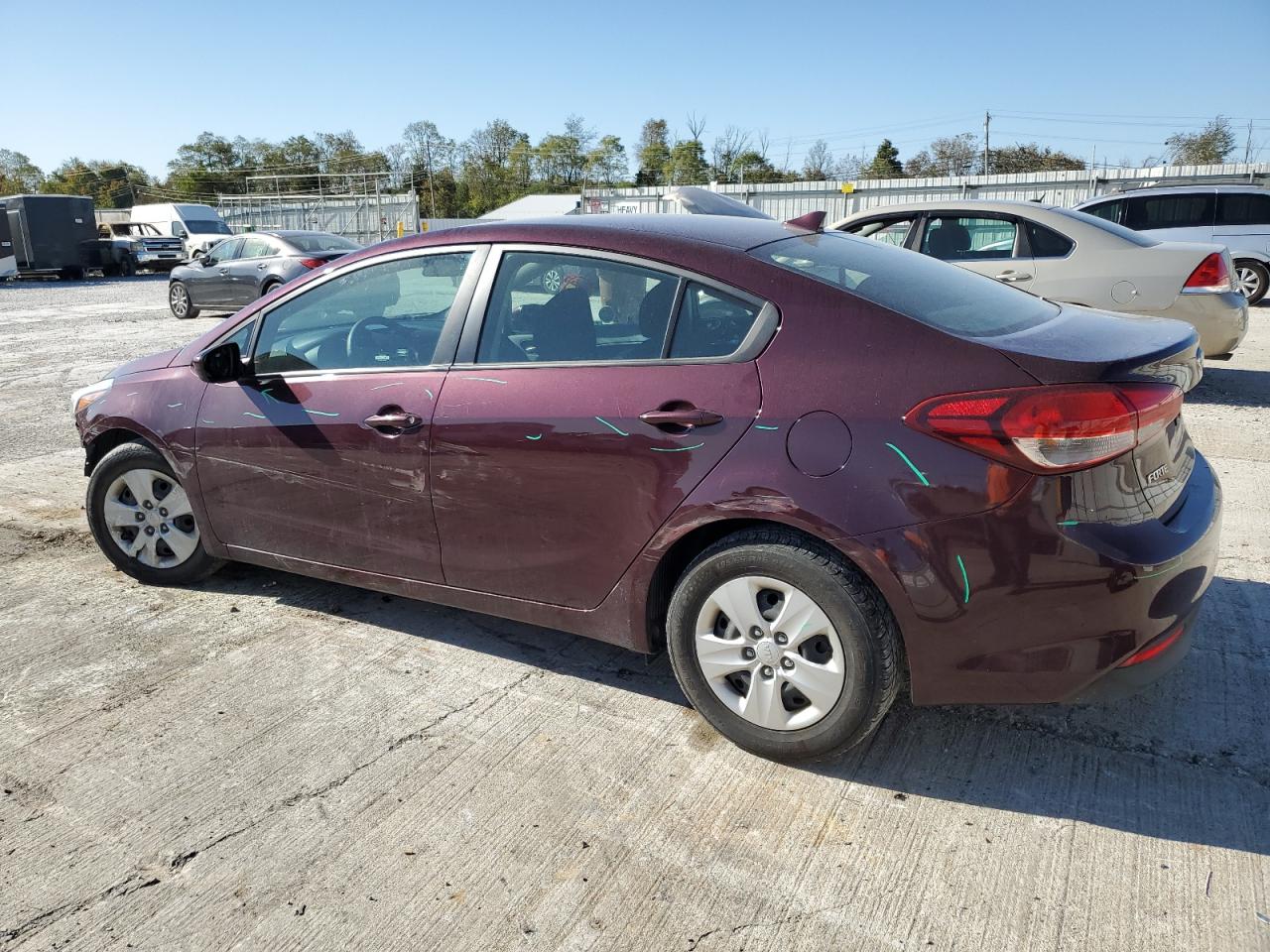 2017 KIA Forte VIN 3KPFK4A75HE046207 Copart auction photo, front end / side damage thumbnail 2