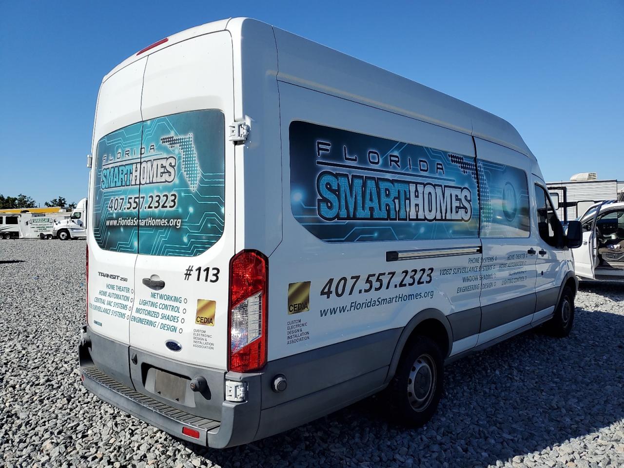 2016 Ford Transit VIN 1FTYR3XG9GKB27728 Copart auction photo, top/roof damage thumbnail 4