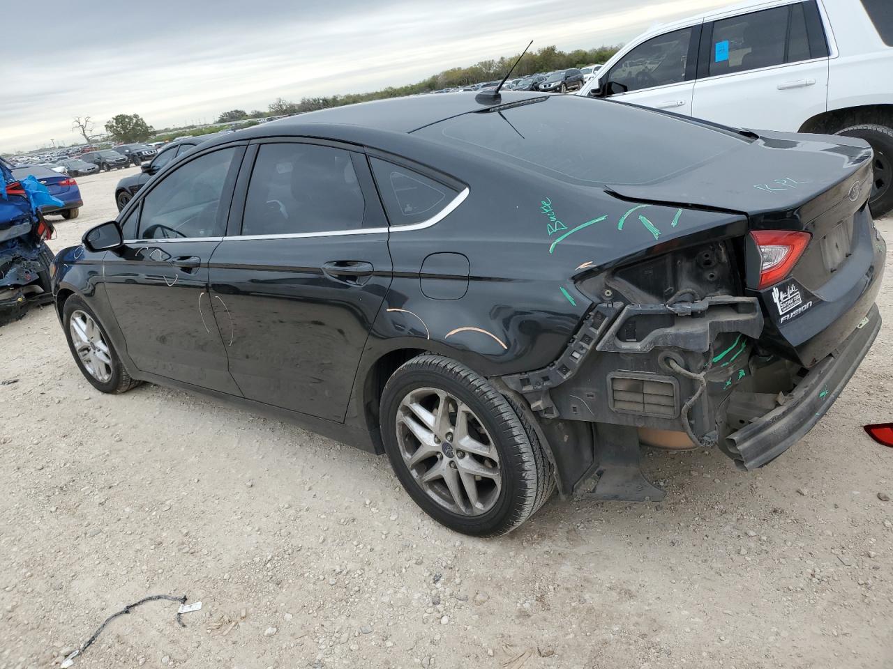 2014 Ford Fusion VIN 3FA6P0HD0ER184463 Copart auction photo, rear end damage thumbnail 2