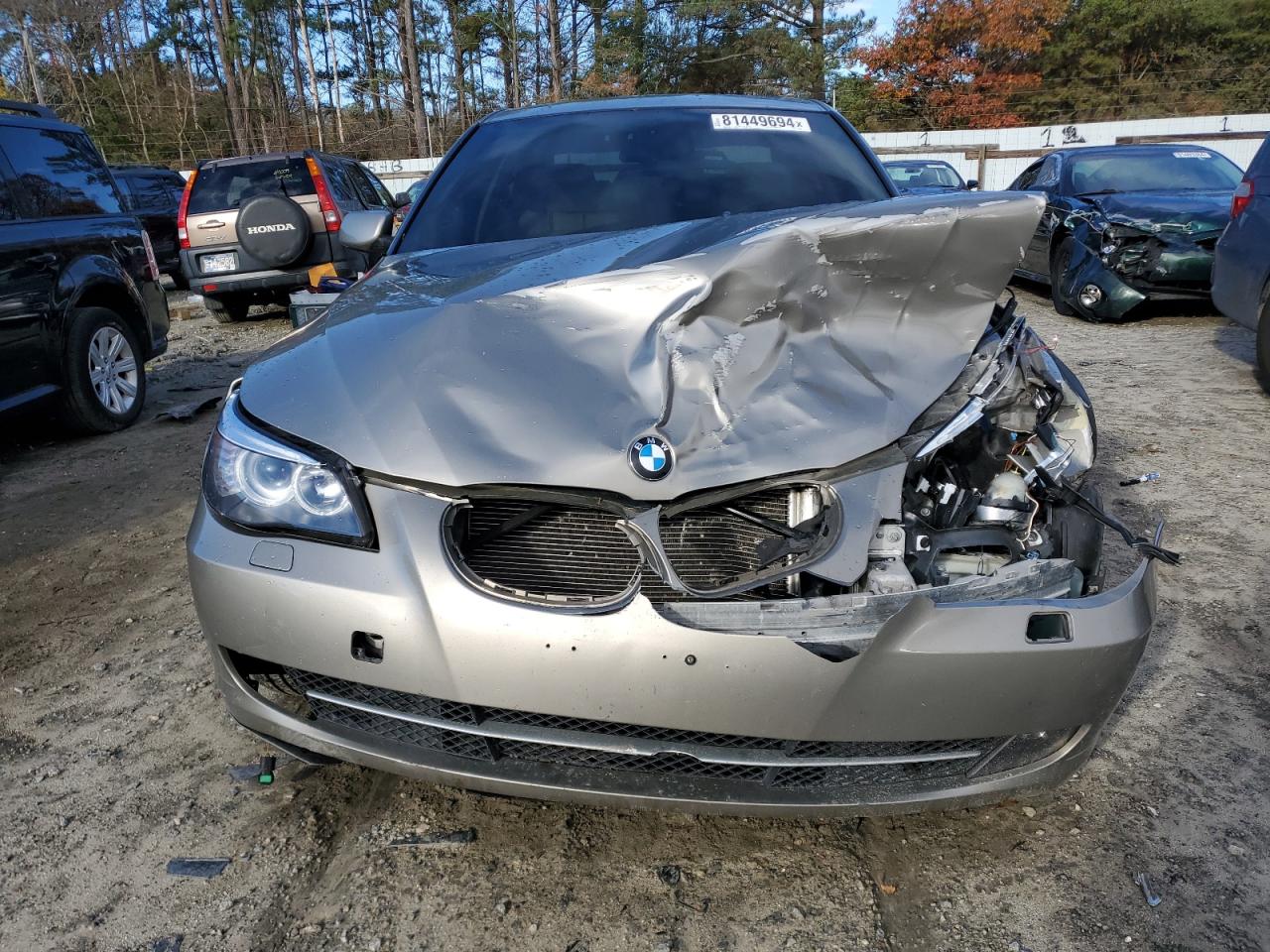 2008 BMW 5er VIN WBANU53558CT15978 Copart auction photo, front end damage thumbnail 5