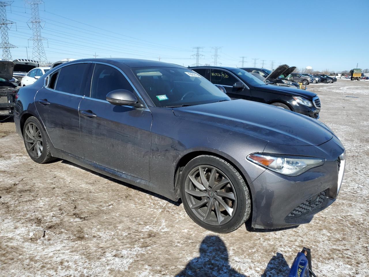 2017 Alfa Romeo Giulia VIN ZARFAEBN8H7525734 Copart auction photo, vandalism / mechanical damage thumbnail 4