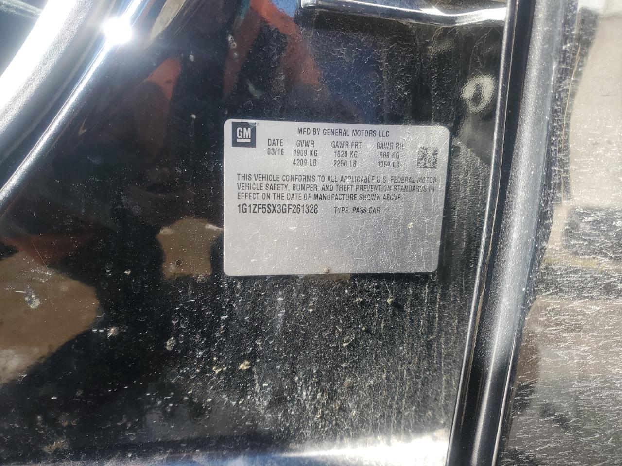 2016 Chevrolet Malibu VIN 1G1ZF5SX3GF261328 Copart auction photo, front end damage thumbnail 14