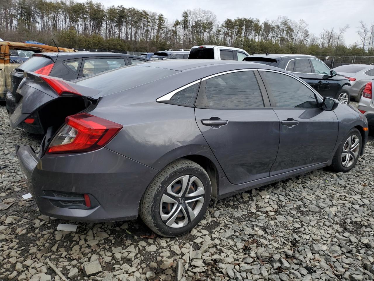 2018 Honda Civic VIN 2HGFC2F51JH508010 Copart auction photo, rear end damage thumbnail 3