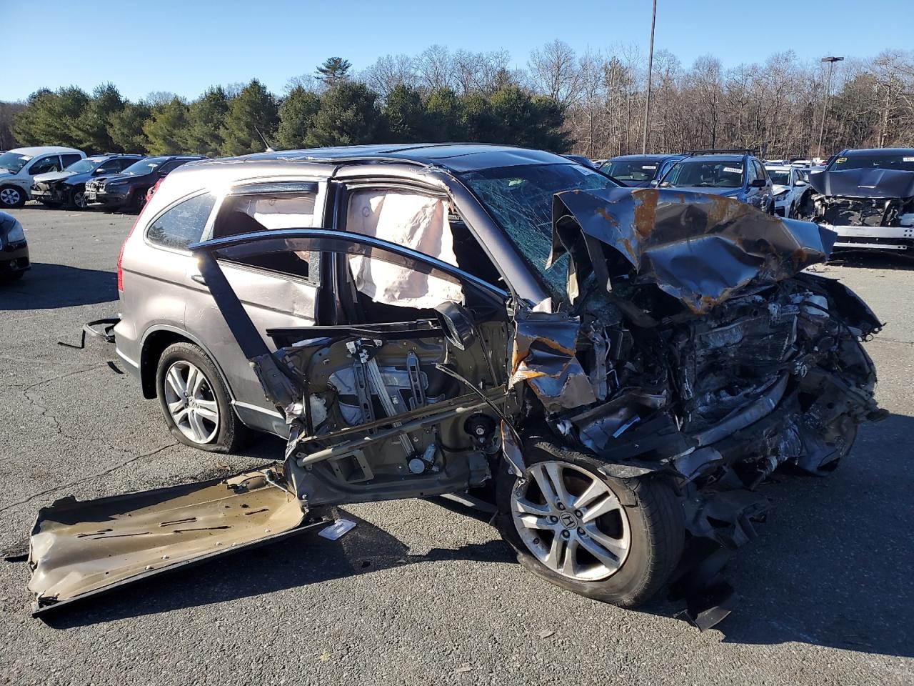 2011 Honda CR-V VIN 5J6RE4H52BL076492 Copart auction photo, all over damage thumbnail 4