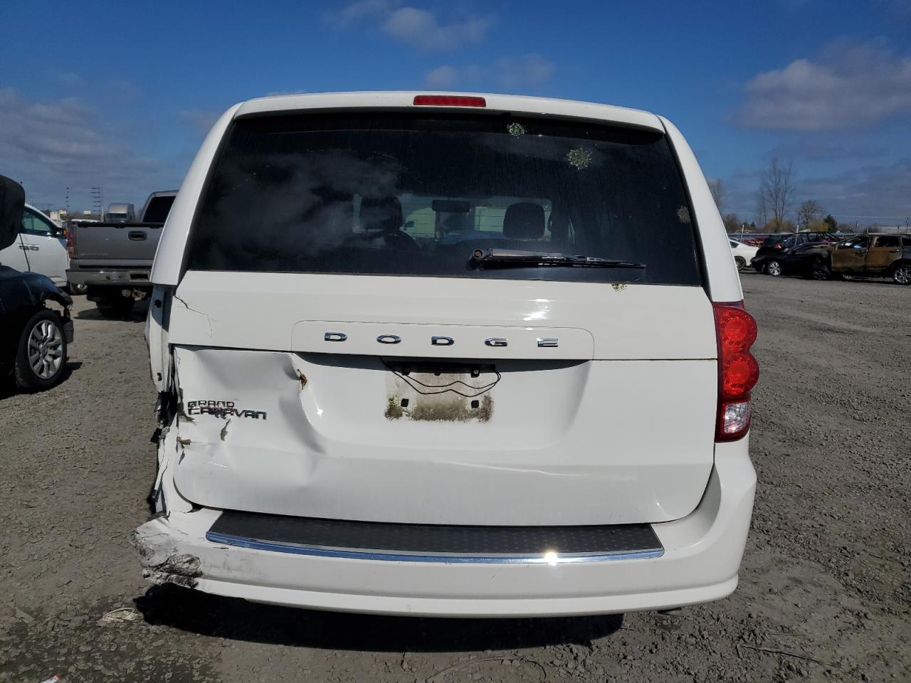 2013 Dodge Caravan VIN 2C4RDGBG3DR567345 Copart auction photo, rear end damage thumbnail 6