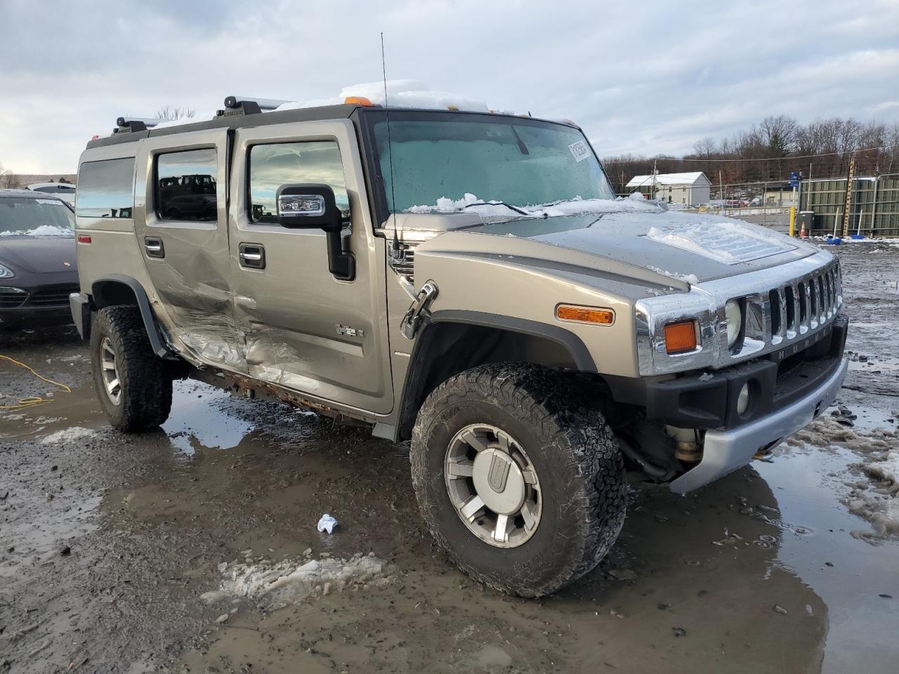 2008 Hummer H2 VIN 5GRGN23808H107414 Copart auction photo, side / rear end damage thumbnail 4