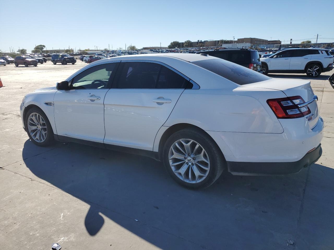 2015 Ford Taurus VIN 1FAHP2F80FG146606 Copart auction photo, side / front end damage thumbnail 2