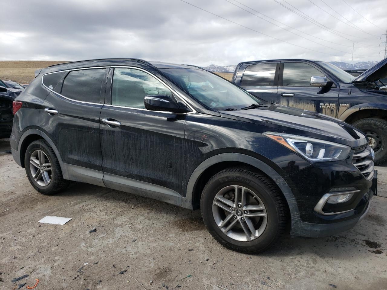 2017 Hyundai Santa Fe VIN 5NMZUDLB1HH052264 Copart auction photo, mechanical / minor dent/scratches damage thumbnail 4