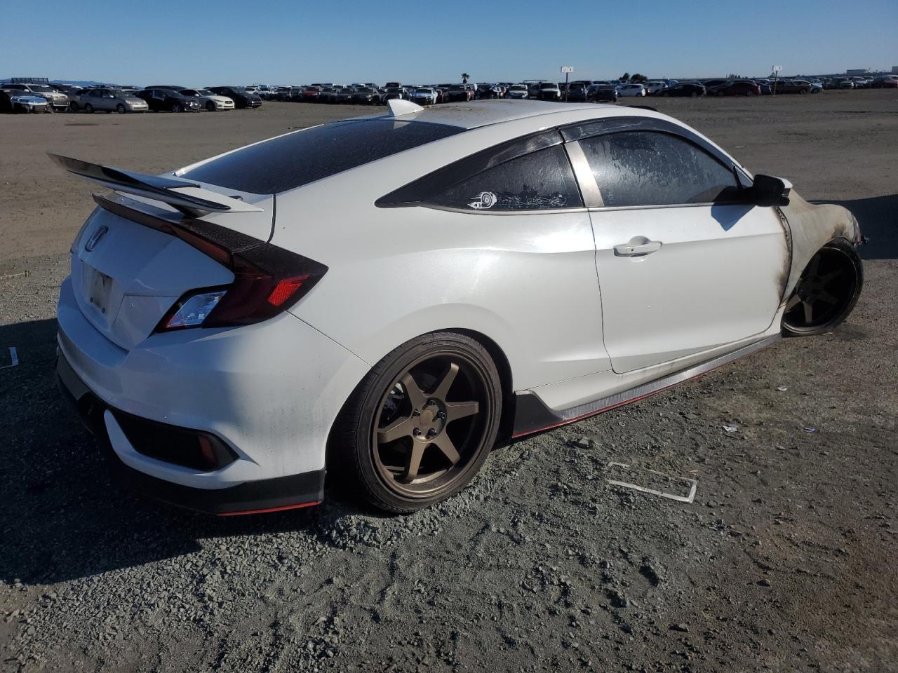 2018 Honda Civic VIN 2HGFC3A54JH754272 Copart auction photo, burn damage thumbnail 3
