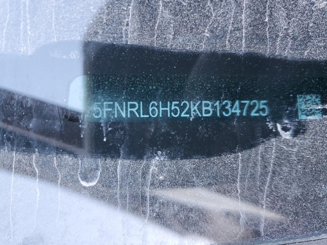2019 Honda Odyssey VIN 5FNRL6H52KB134725 Copart auction photo, side damage thumbnail 15