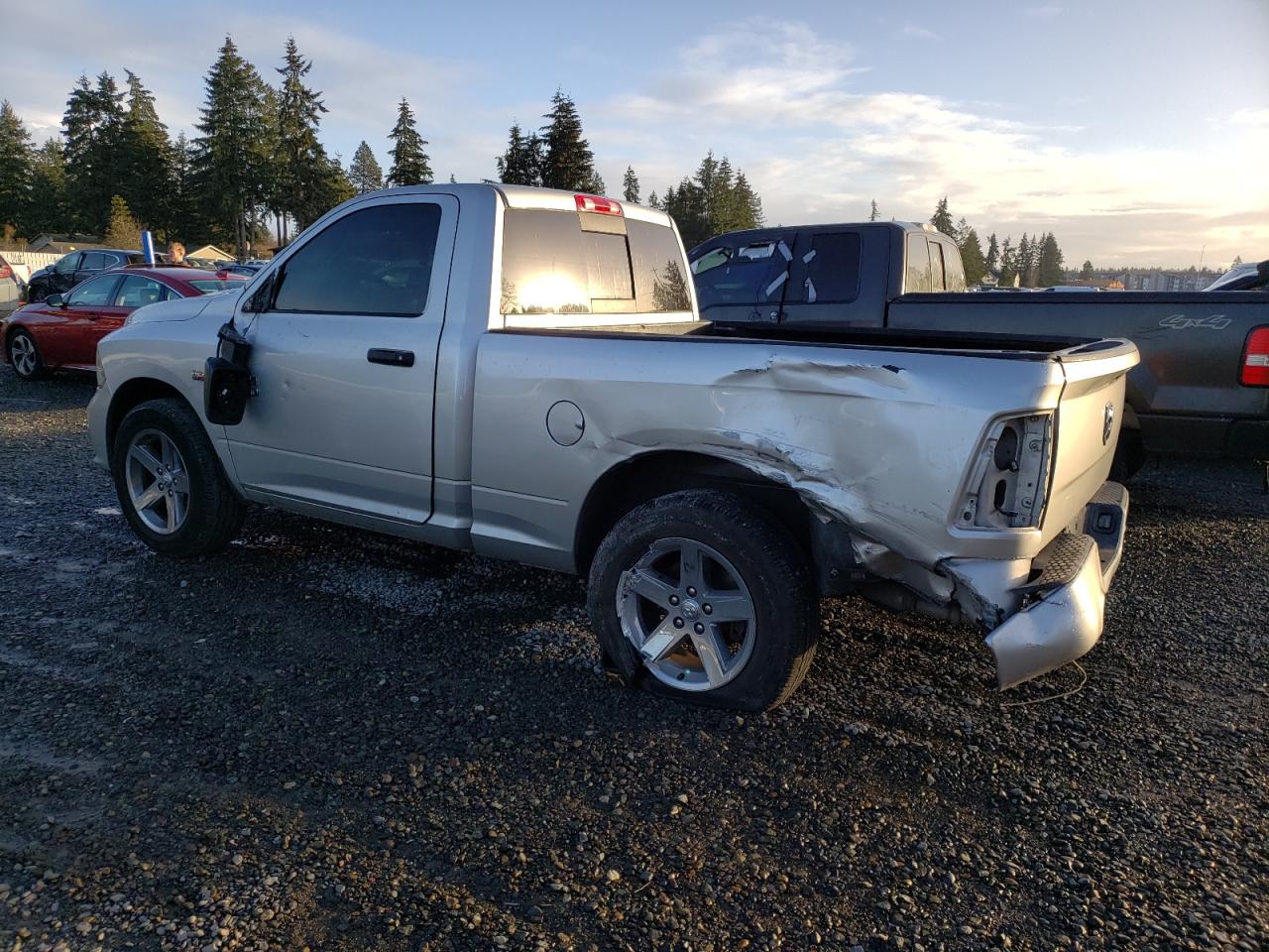 2014 RAM 1500 VIN 3C6JR6AT3EG101064 Copart auction photo, all over damage thumbnail 2