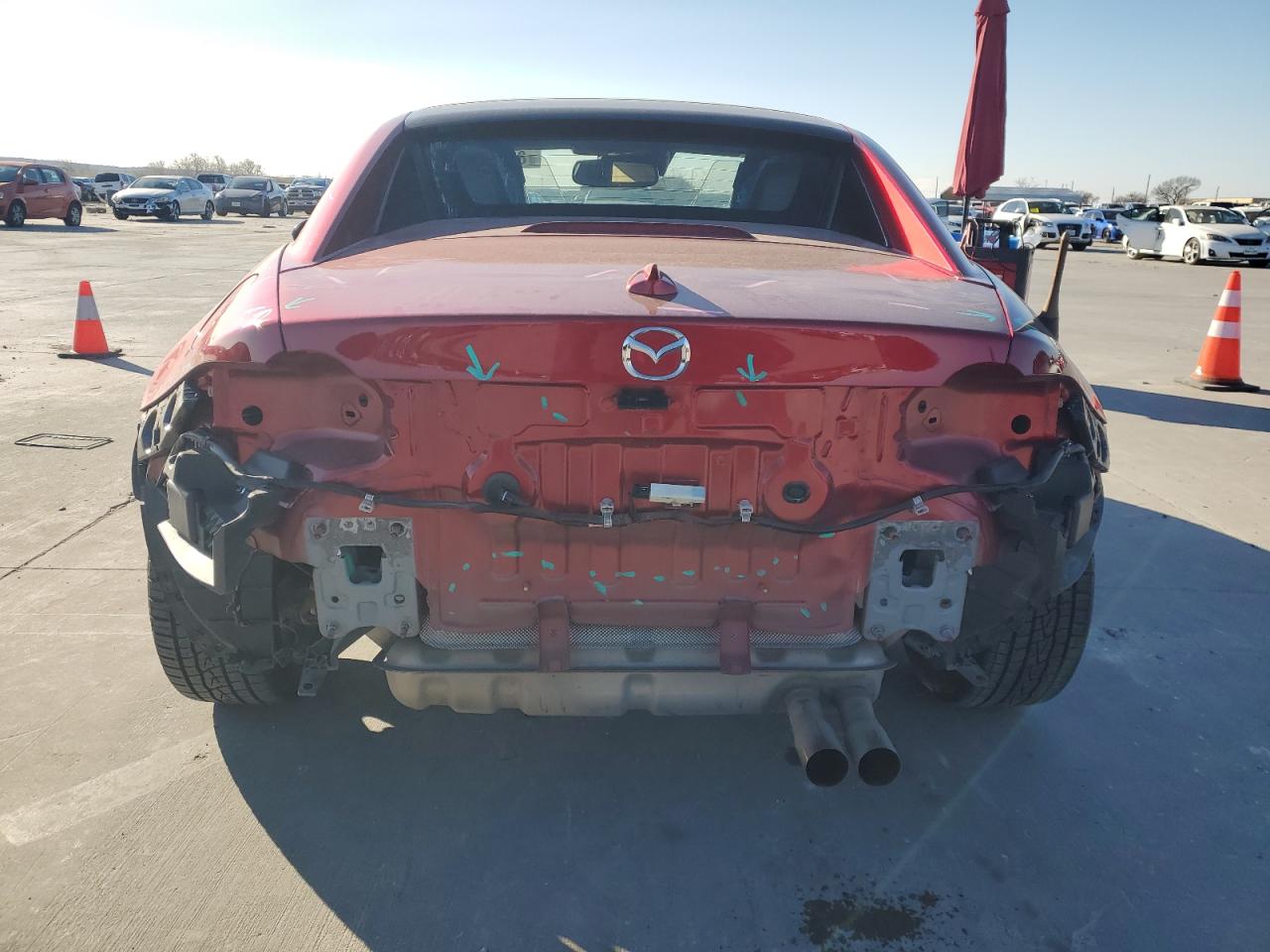 2019 Mazda MX-5 VIN JM1NDAM73K0308712 Copart auction photo, rear end damage thumbnail 6