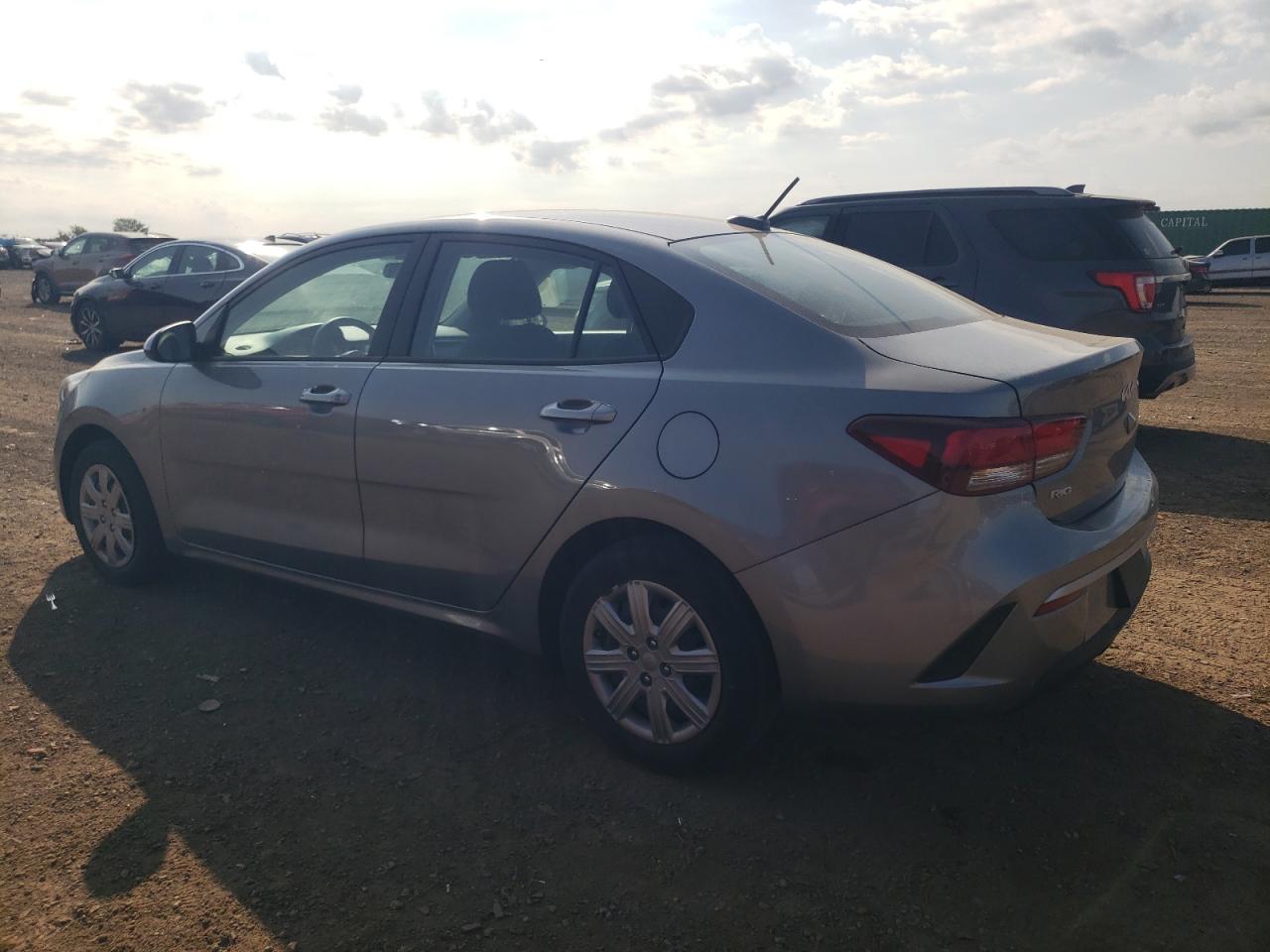 2022 KIA Rio VIN 3KPA24AD4NE496362 Copart auction photo, side / rear end damage thumbnail 2