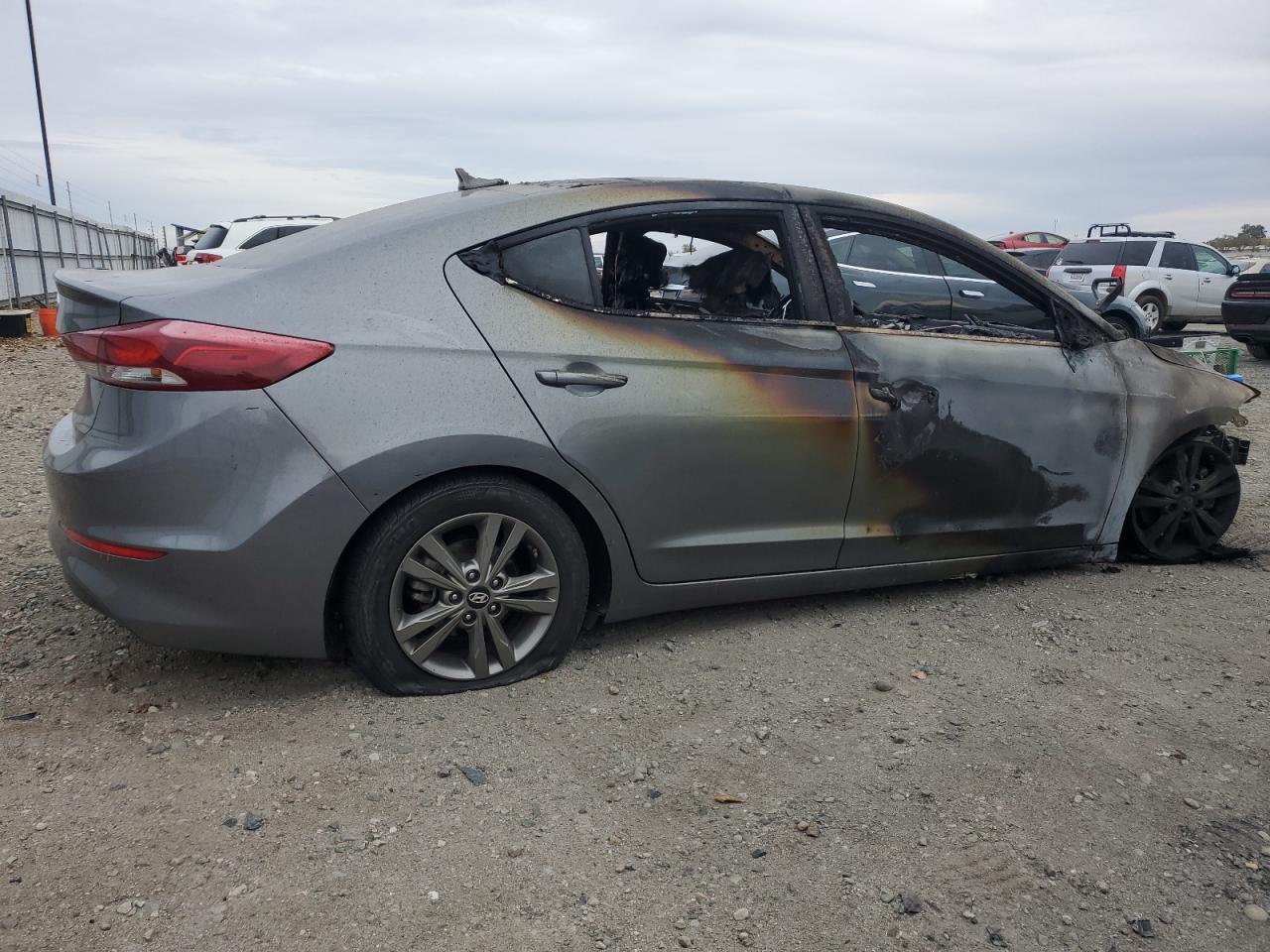 2018 Hyundai Elantra VIN 5NPD84LF4JH294184 Copart auction photo, burn / missing/altered vin damage thumbnail 3