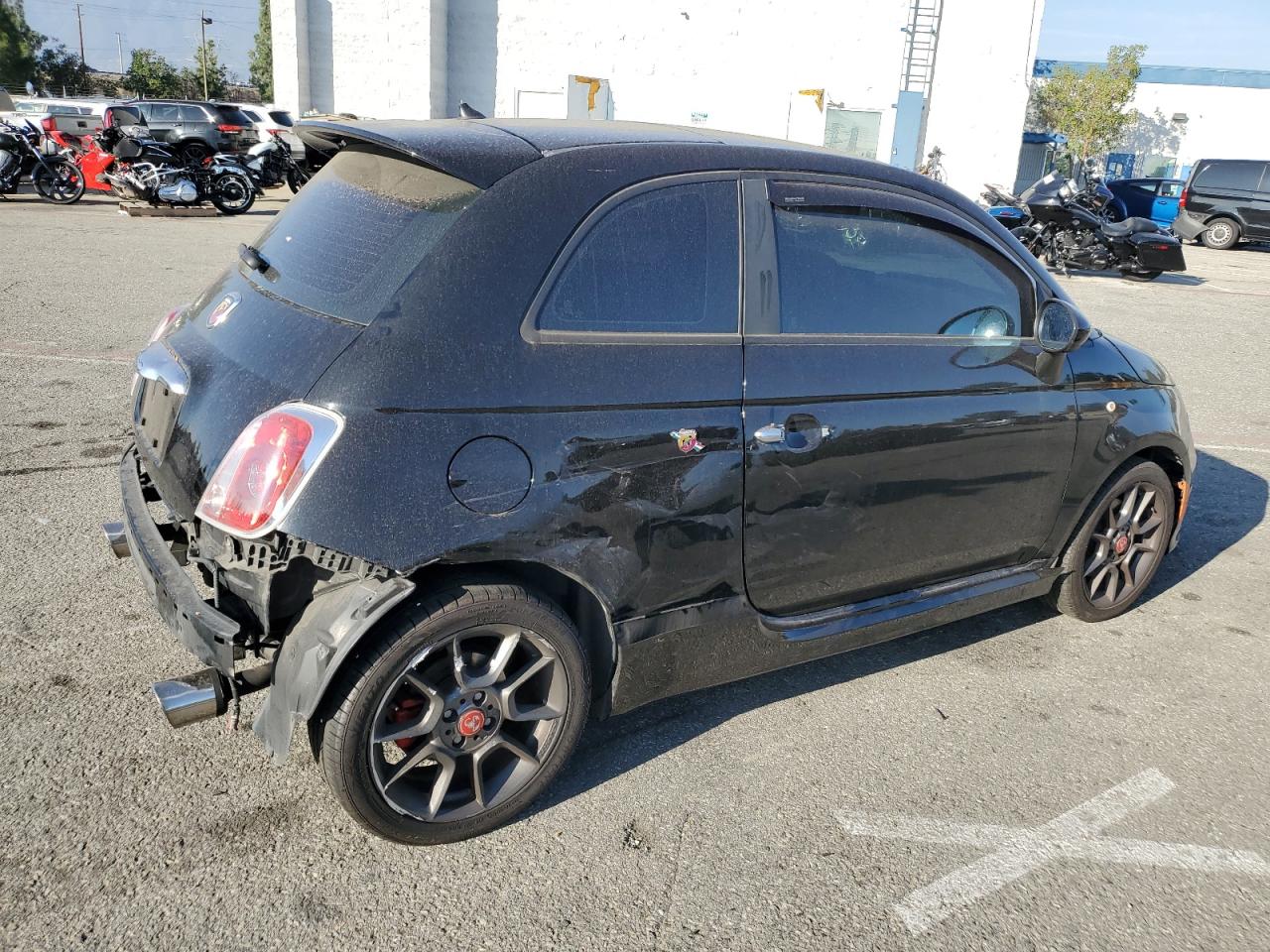 2013 Fiat 500 VIN 3C3CFFFH6DT752102 Copart auction photo, side damage thumbnail 3
