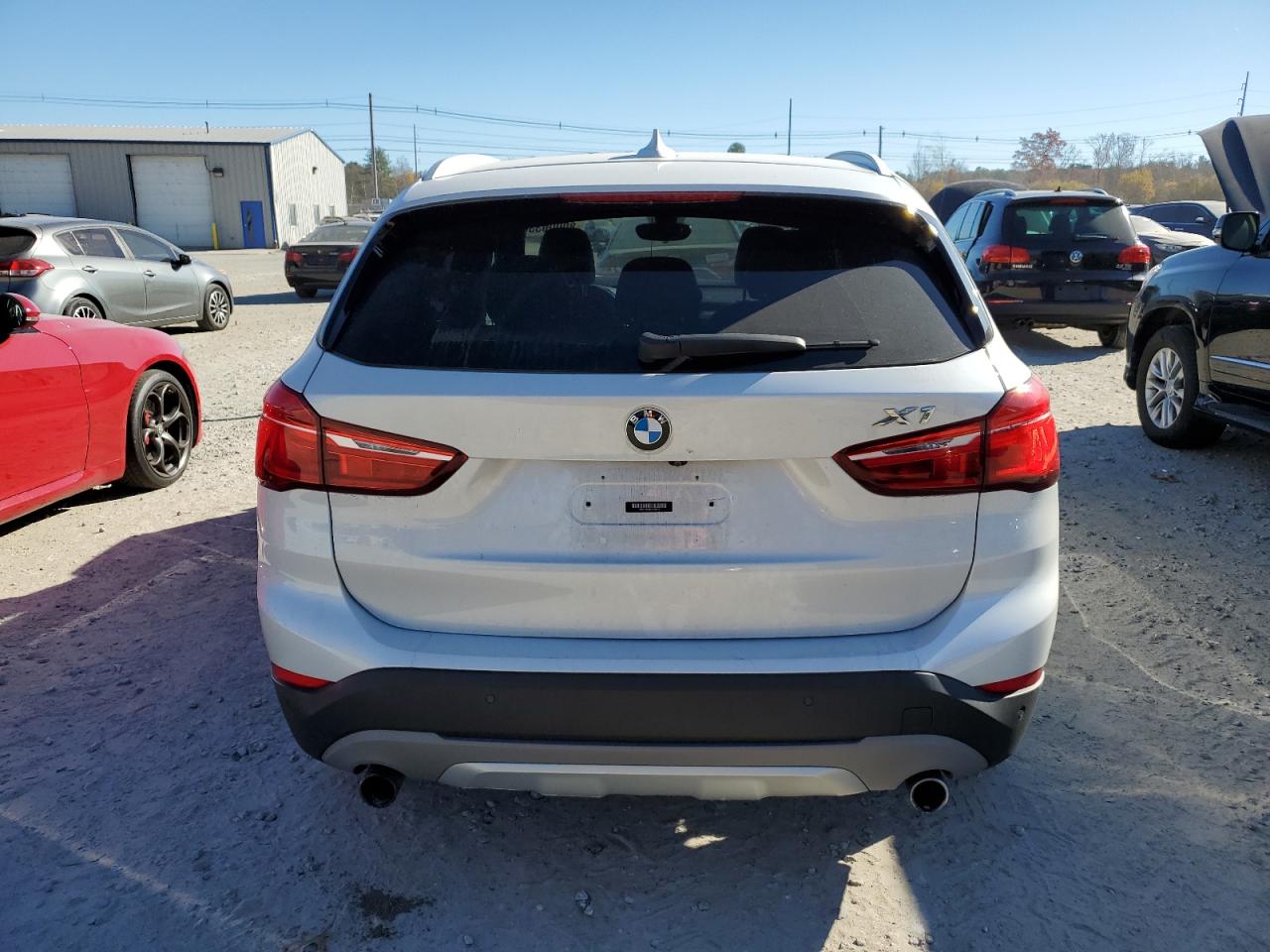 2017 BMW X1 VIN WBXHT3C36H5F78075 Copart auction photo, front end / side damage thumbnail 6